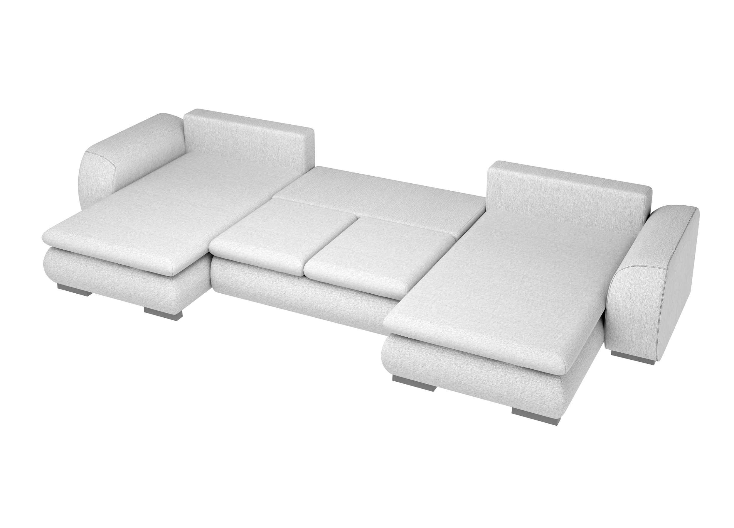 Stylefy Wohnlandschaft Clemens, Sofa, im bestellbar, mane U-Form, Raum Modern stellbar, mit mit Design, oder frei links rechts Wellenfederung Bettfunktion