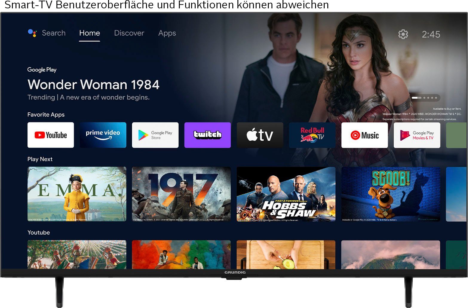 Grundig 40 VOE 631 BR1T00 LED-Fernseher (100 cm/40 Zoll, Full HD, Android TV, Smart-TV)