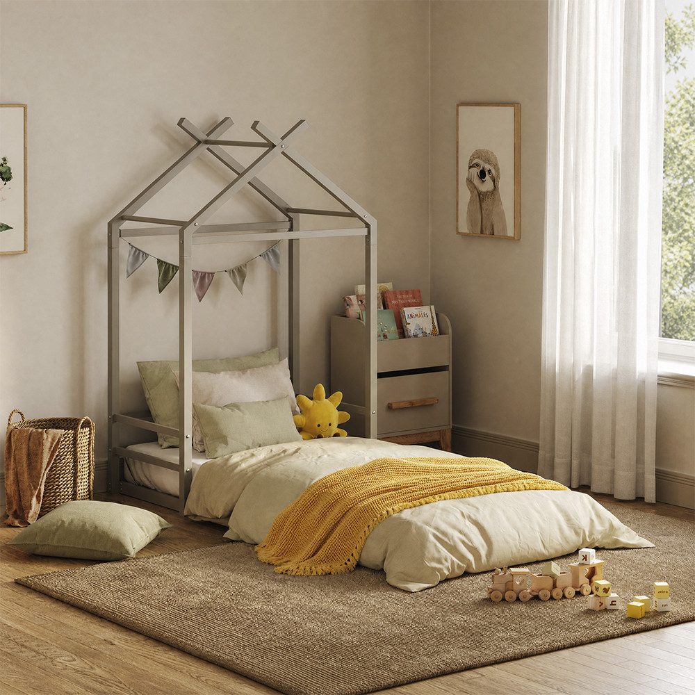VitaliSpa® Hausbett Roofy, Greige, 90x200 (1-tlg)