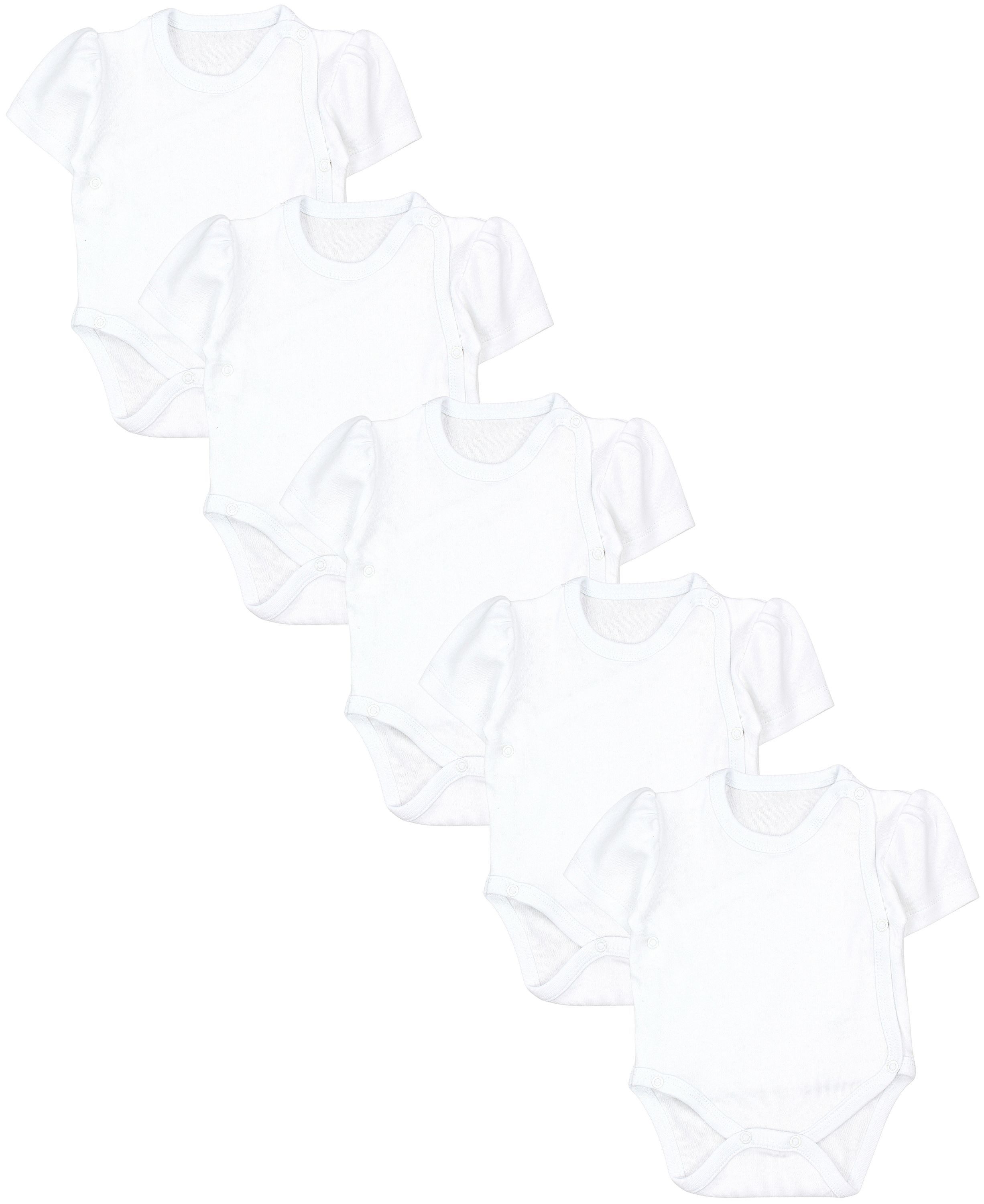 TupTam Kurzarmwickelbody TupTam Baby Mädchen Kurzarm Wickelbody Baumwolle 5er Set