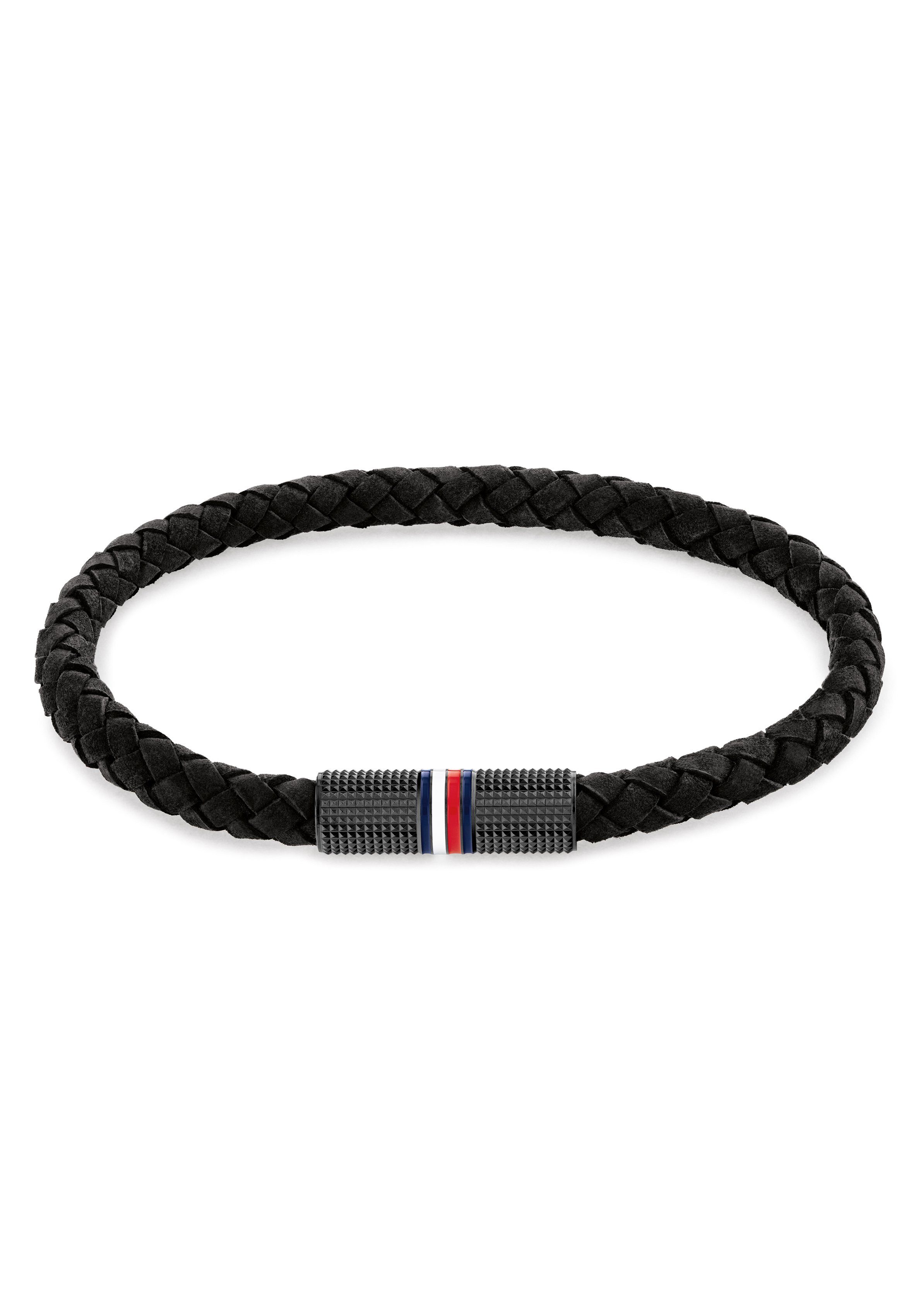 Tommy Hilfiger Armband Schmuck Edelstahl Armschmuck Lederarmband, zu Hoodie, Shirt, Jeans, Sneaker, Tommy Jeans! schwarz