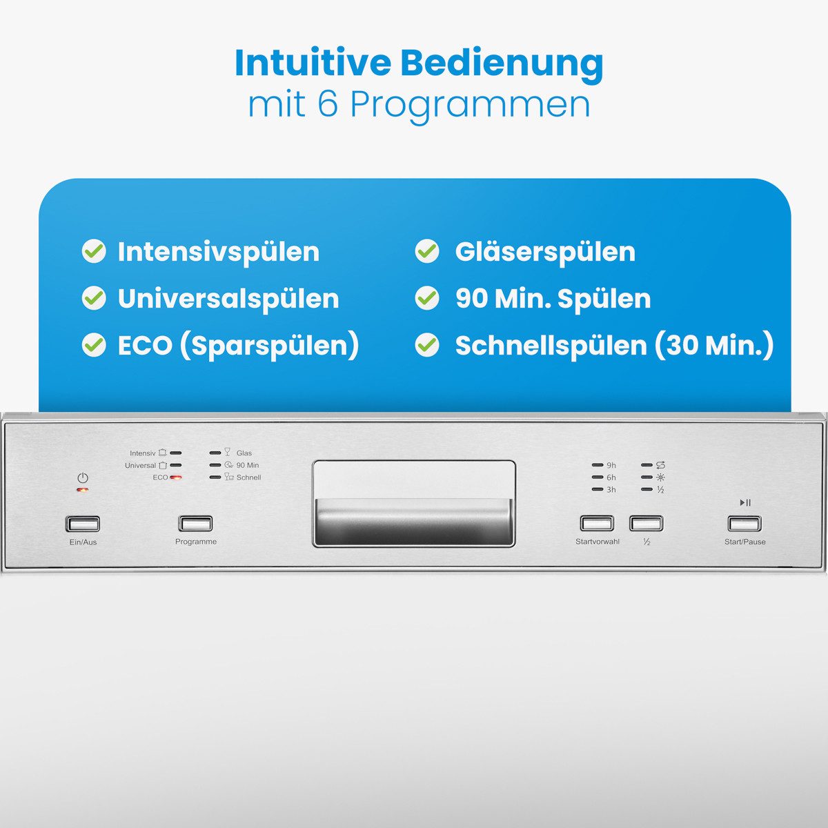 BOMANN teilintegrierbarer Geschirrspüler GSPE 7423 TI, 60 cm, teilintegriert, OHNE Möbelfront