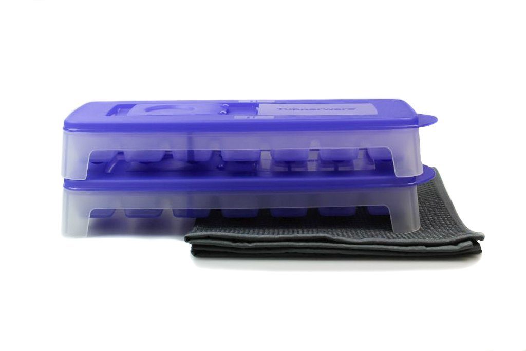 SIGNORAWARE Eiswürfelbehälter 14er - BPA-frei Mit Silikon-Einsätzen Blau