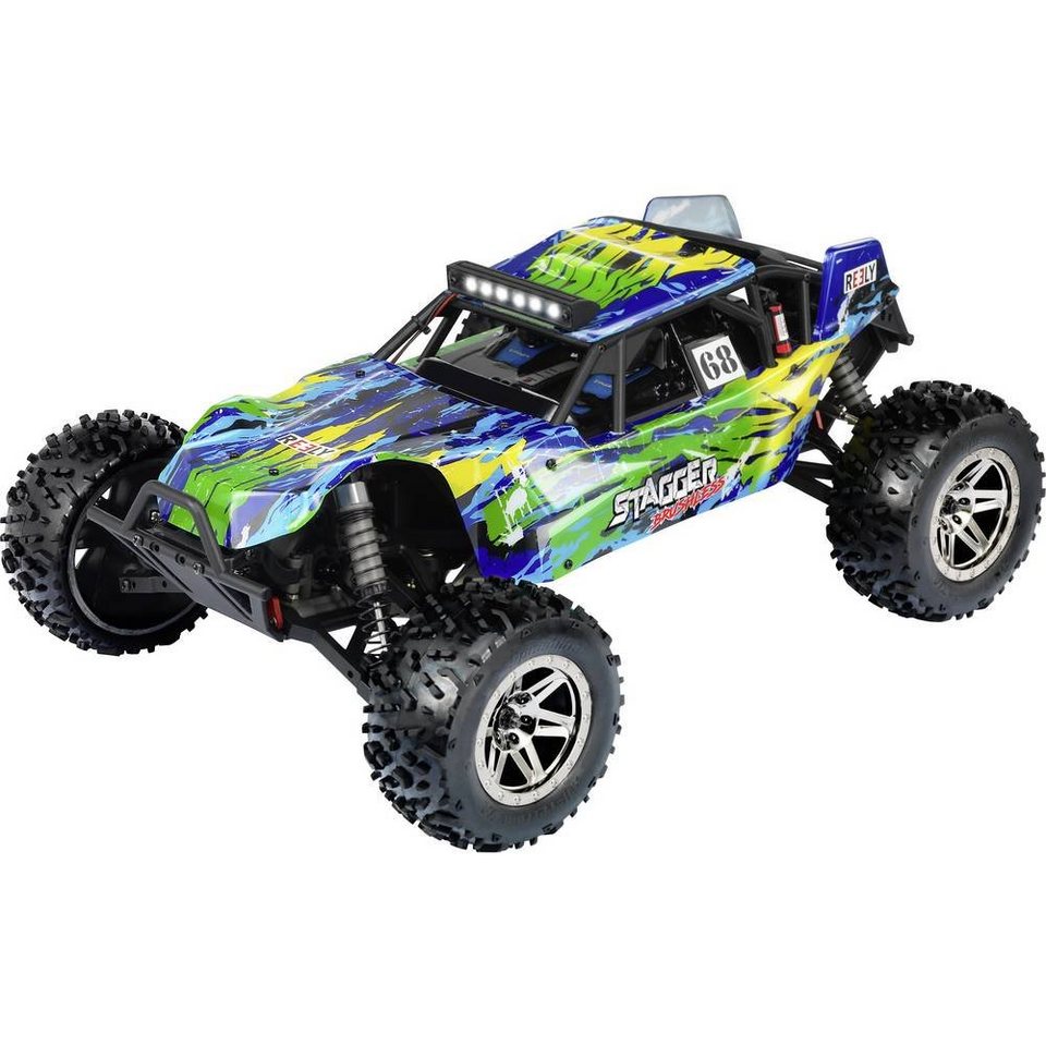 Reely RCAuto 110 Elektro Sandbuggy BL 100 RtR Super Combo, Inkl. Fahrakku, Ladegerät und Reely RCAuto 110 Elektro Sandbuggy BL 100 RtR Super Combo, Inkl. Fahrakku, Ladegerät und