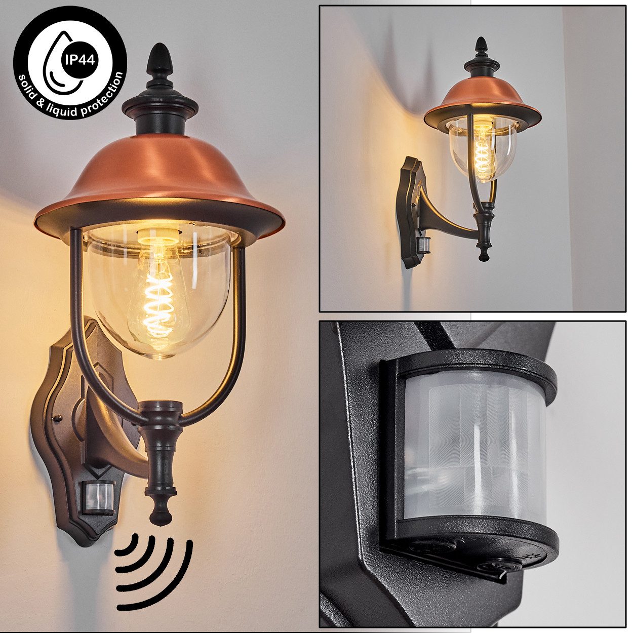 hofstein Außen-Wandleuchte Außenwandlampe mit Bewegungsmelder aus günstig online kaufen