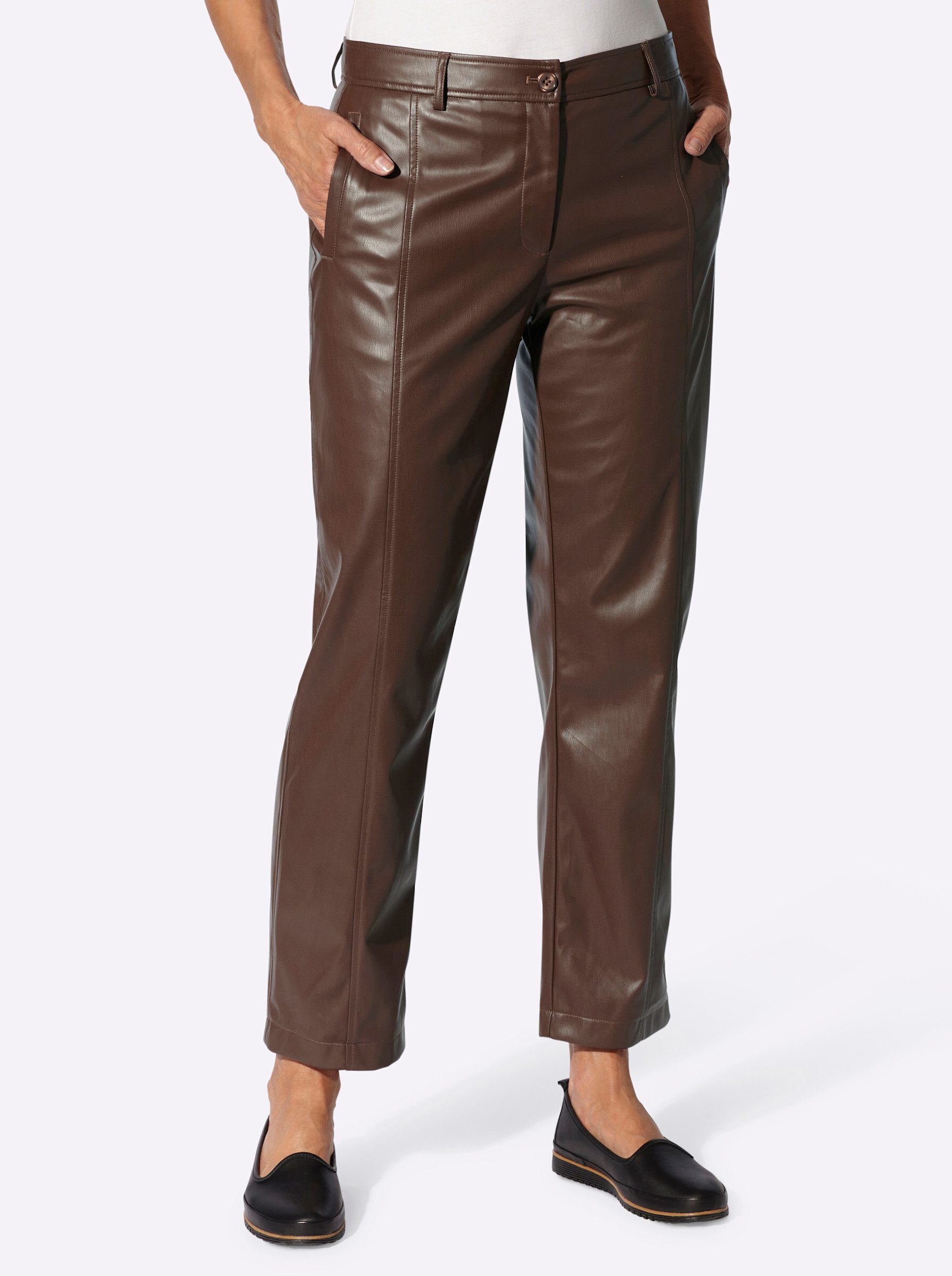 Witt Jerseyhose Lederimitat-Hose komfortabel