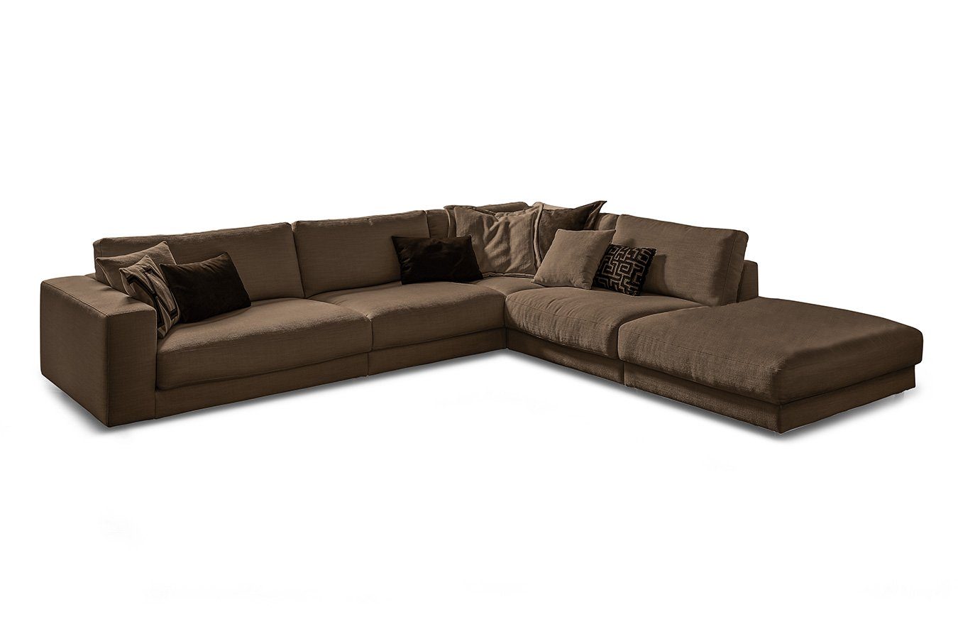 daslagerhaus espresso Ecksofa Big-Sofa Stoff living Downtown