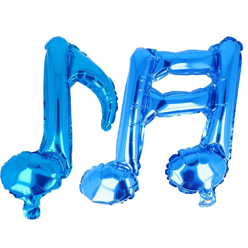mugesh Aufblasbares Partyzubehör Luftballon Noten (2er-Set) dunkelblau, für Musiker