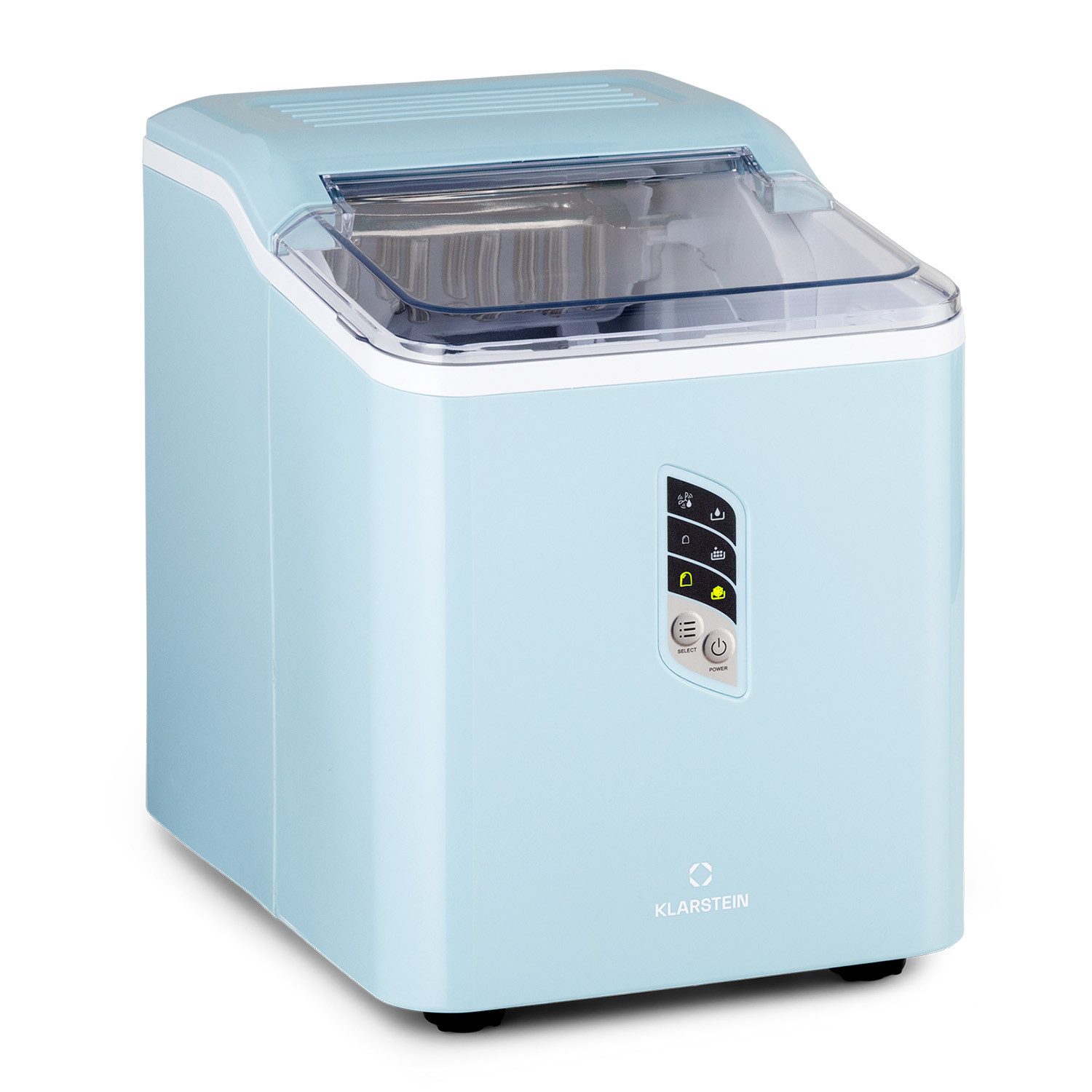 Klarstein Eiswürfelmaschine Albaron Eiswürfelbereiter, Bulleteis für Zuhause 12kg/Tag LCD Display 1,5 L Ice Maker