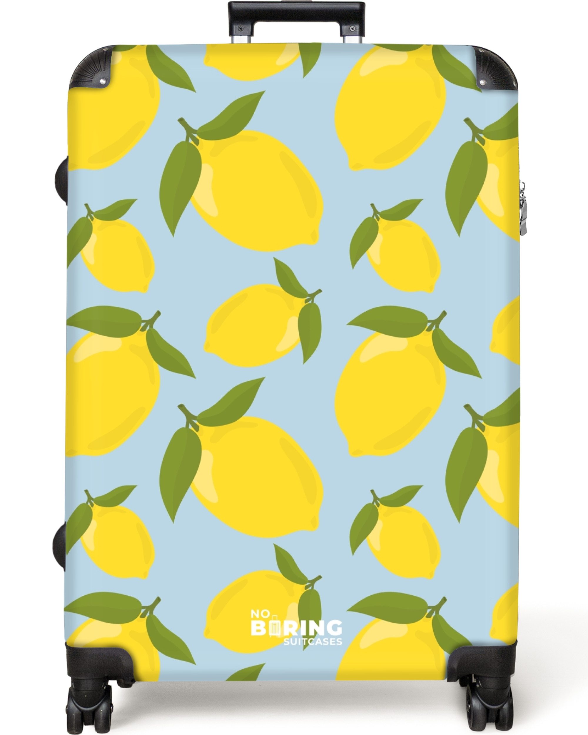 NoBoringSuitcases.com© Hartschalen-Trolley Pastellblau mit Zitronen 77 günstig online kaufen