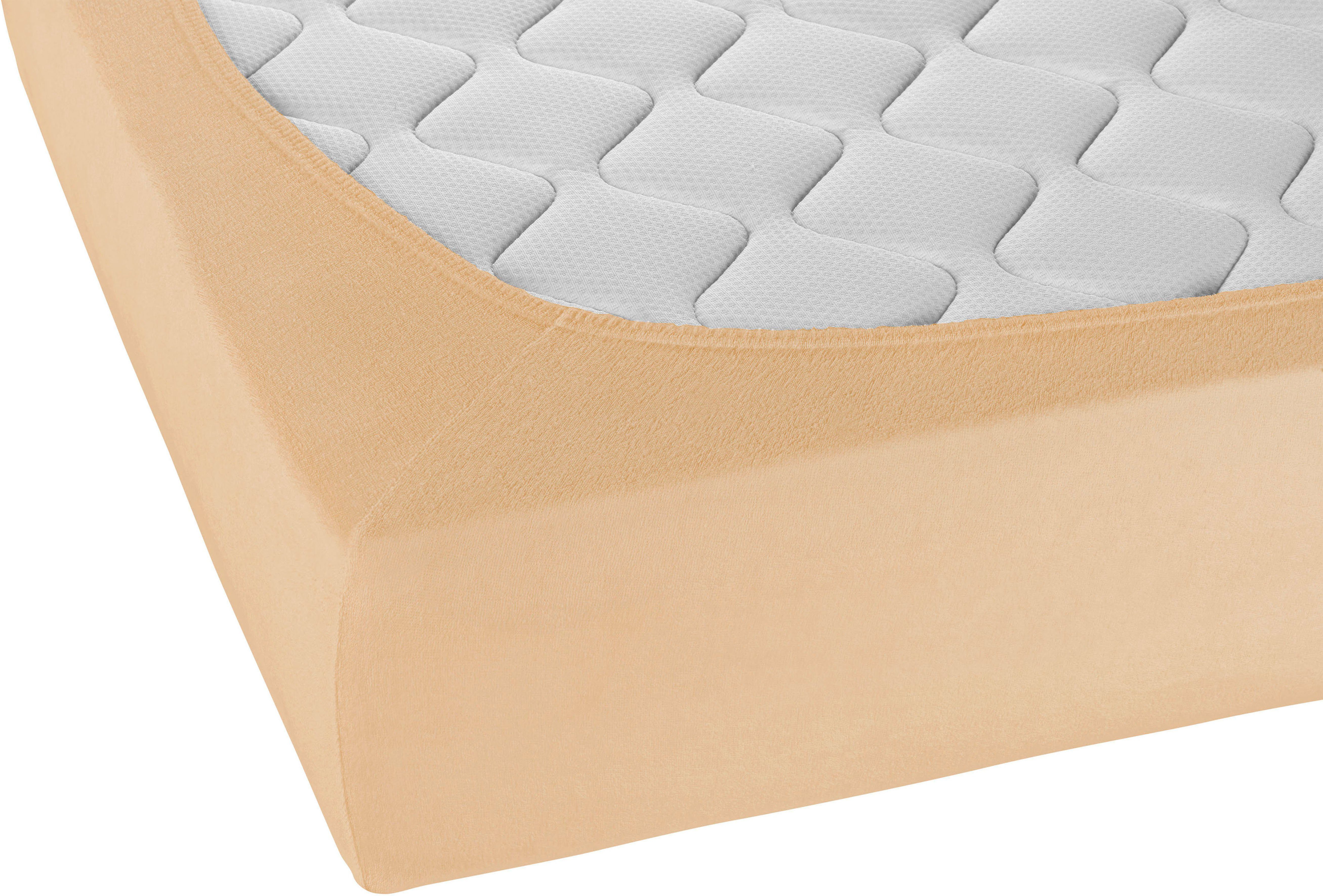 Biberna Spannbettlaken 0012344 Premium Frottee-Stretch Spannbetttuch 80% Baumwolle, Frottee, Gummizug: rundum, (1 Stück), Frottee-Stretch, Rundumgummi, bügelfre – Bild 5 von 5
