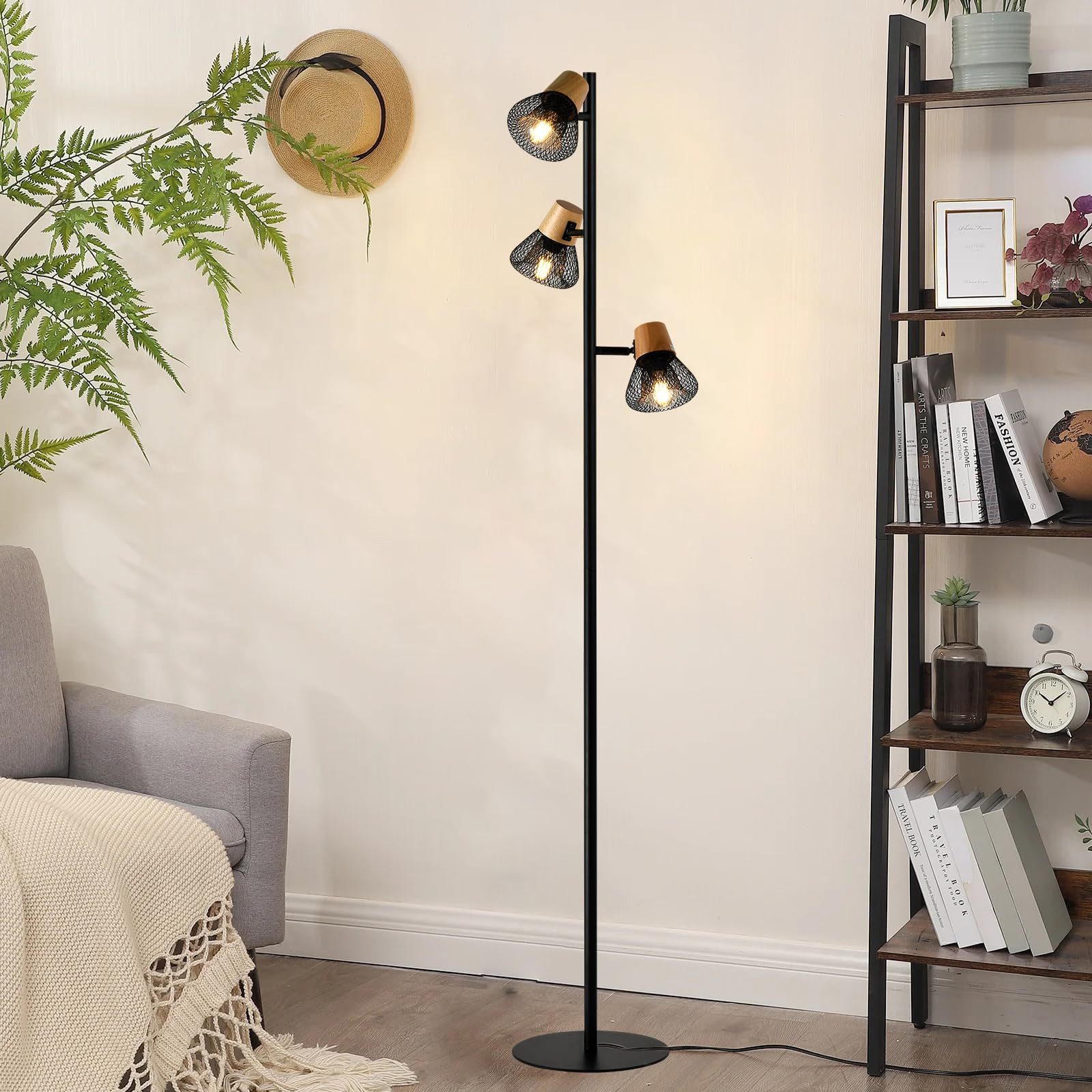 Stehlampe Stehleuchte 3 Flammig Bodenleuchte Modern