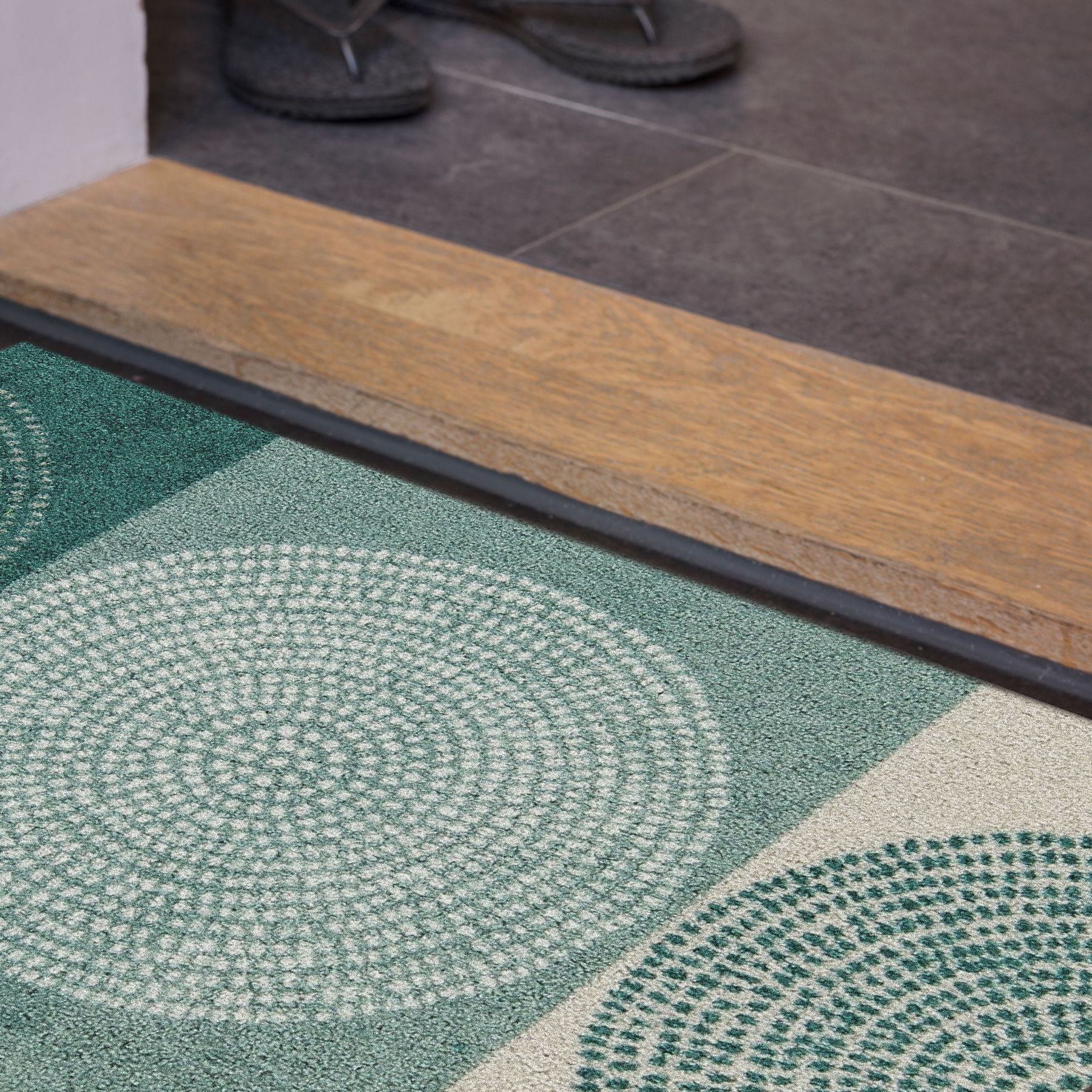 Salonloewe Fußmatte Fußmatte 50x75 Nestor sage-beige grün, Eingangsmatte no günstig online kaufen