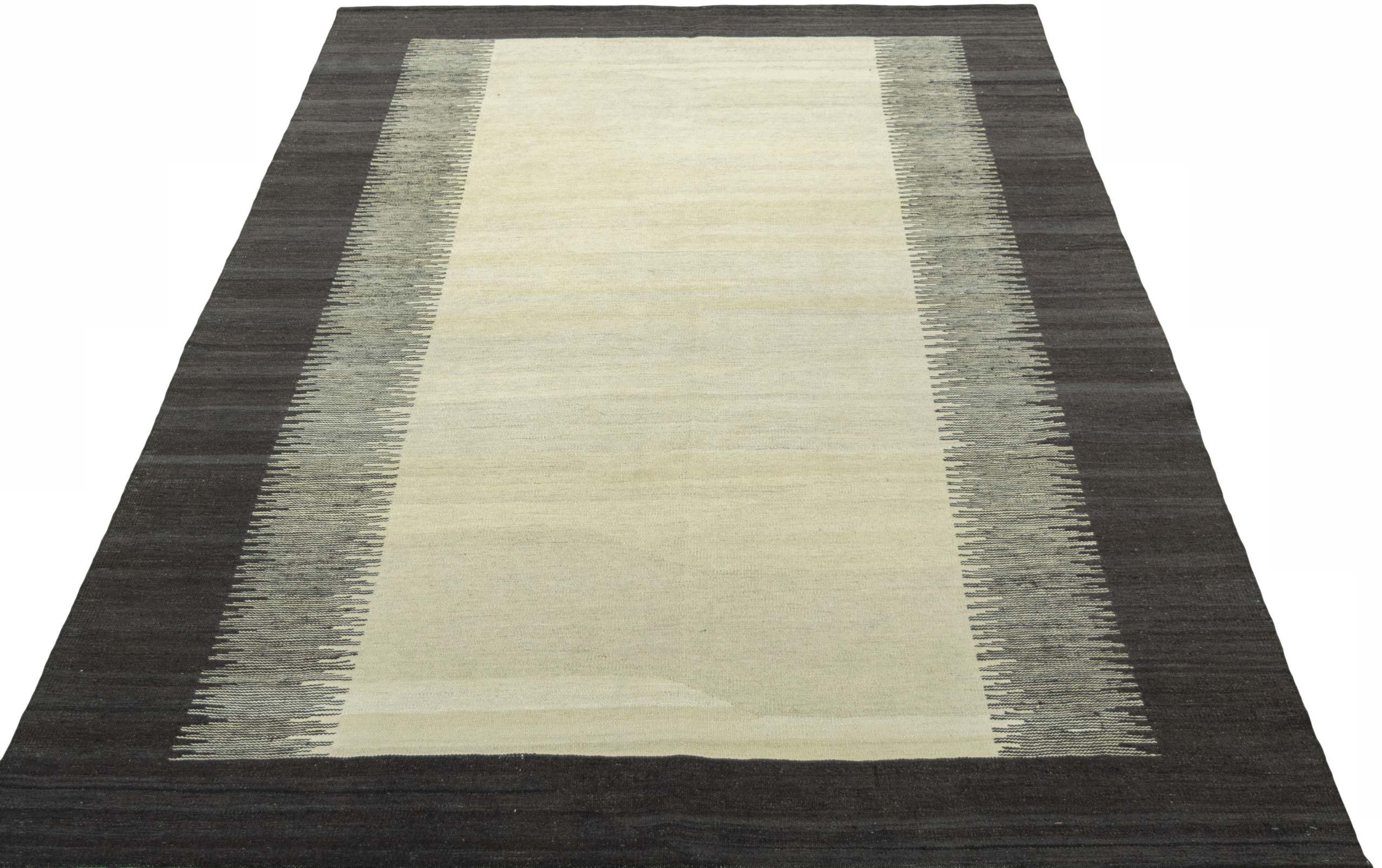 CABBEL Orientteppich 254x178 cm Kandou Beige Kelim Teppich Schurwolle Handgewebt Unikat, rechteckig, Höhe: 5 mm, 100% Schurwolle – weich und pflegeleicht