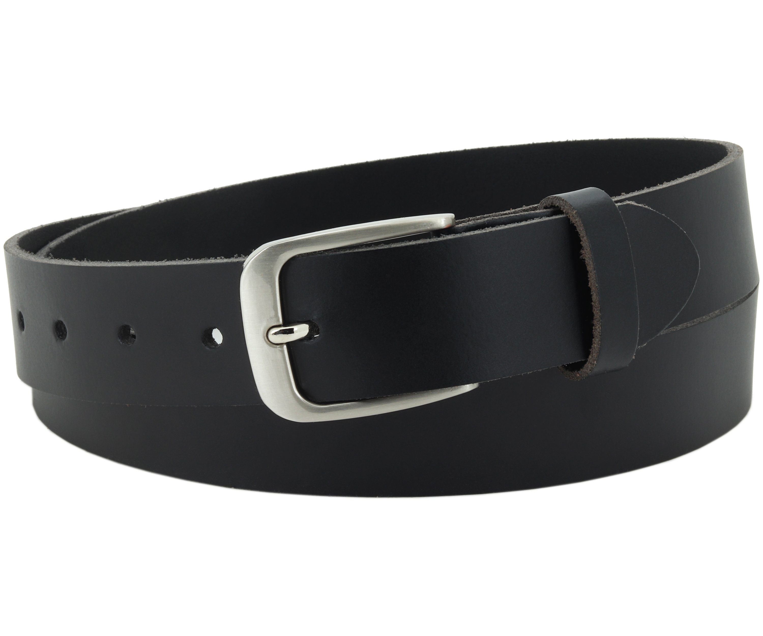 Ledergürtel OM428-PL-Schwarz