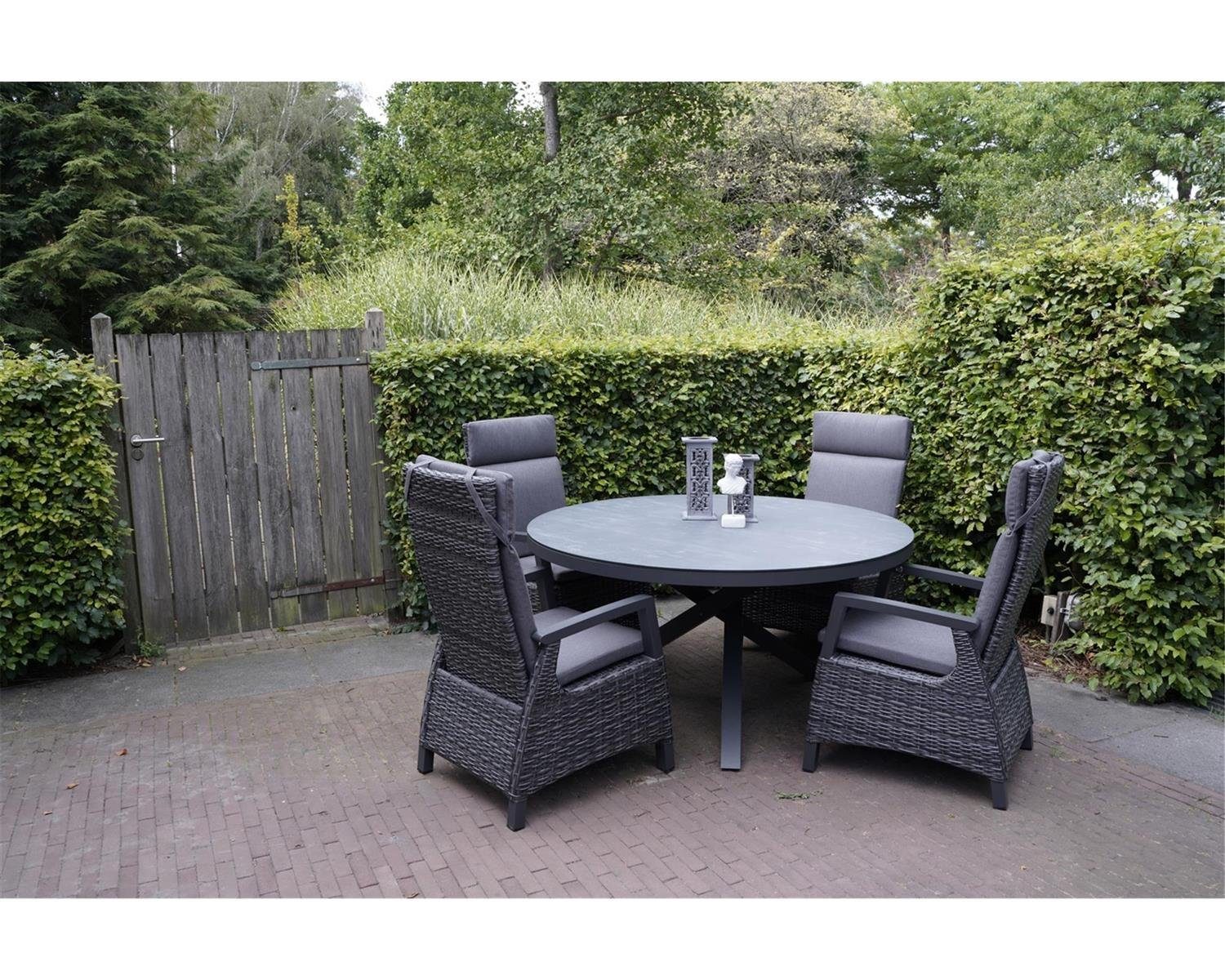 Living Lesli 150cm Diningtisch Ceramic Gartentisch Living Lesli "Mojito ø Negro"