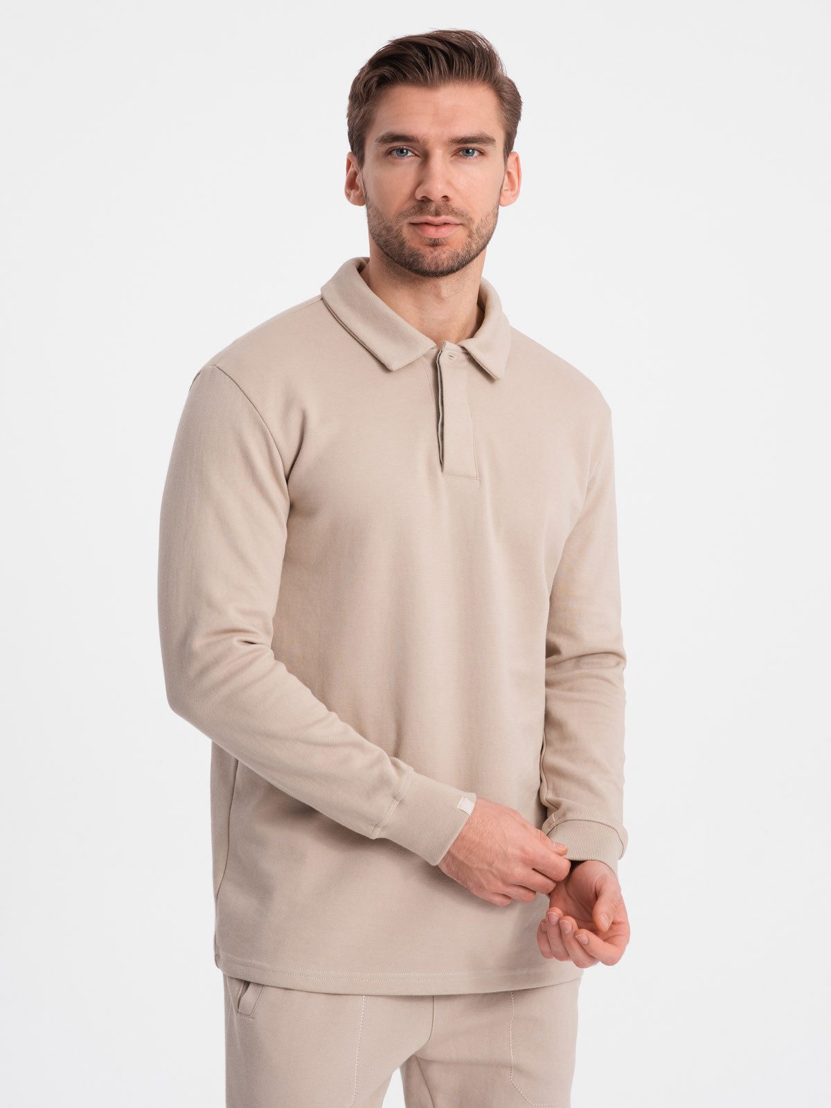 OMBRE Jogginganzug Herren-Sweatshirt-Set mit Polokragen + Jogginghose (weatshirt-Set mit Polokragen + Jogginghose)