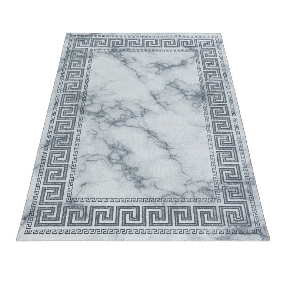 Designteppich Marmoroptik Teppich, für pflegeleicht, Silber und Wohnzimmer, chic, rechteck Giantore, edel