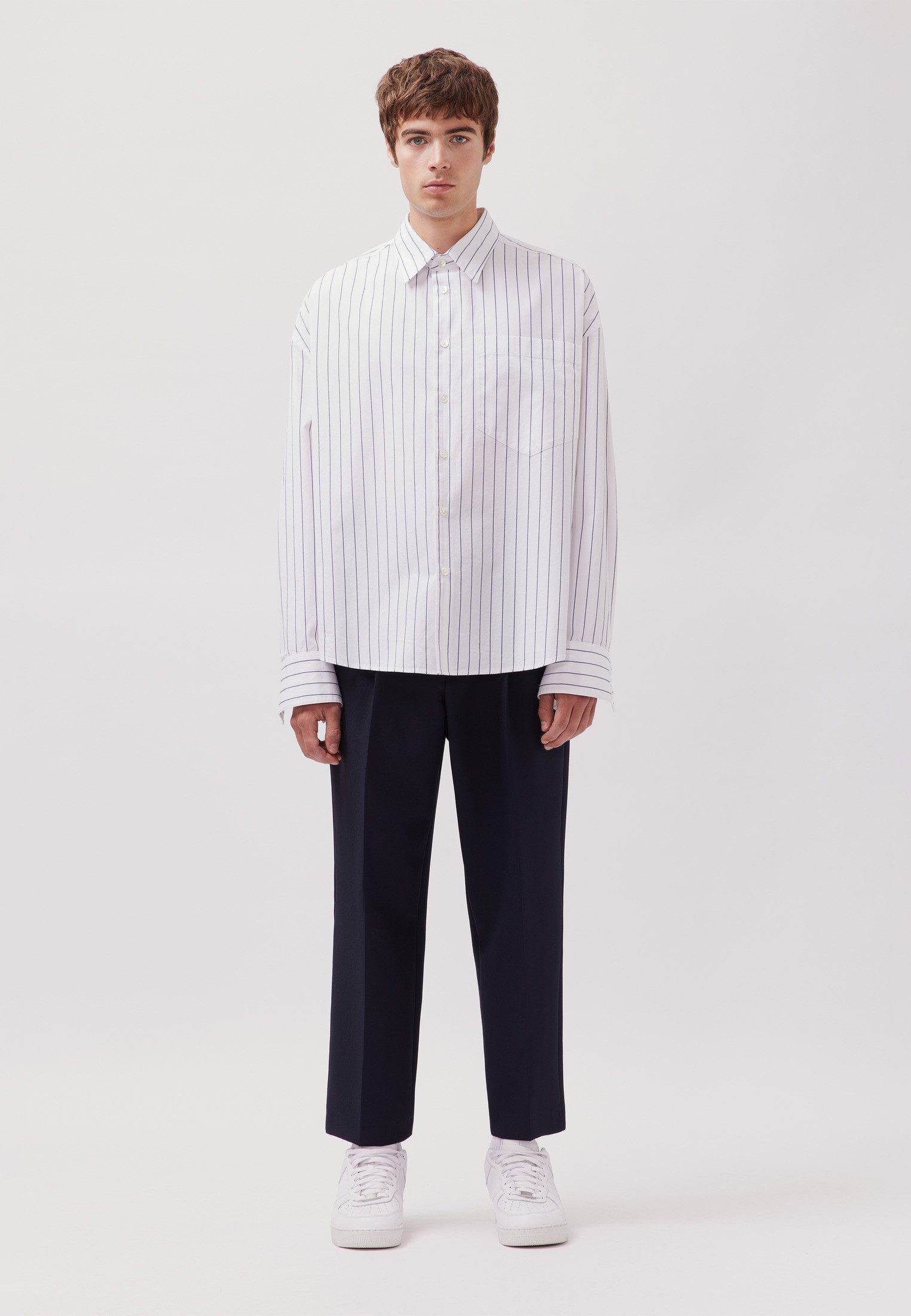 studio seidensticker Businesshemd Oversized 1/1 Kentkragen Gestreift