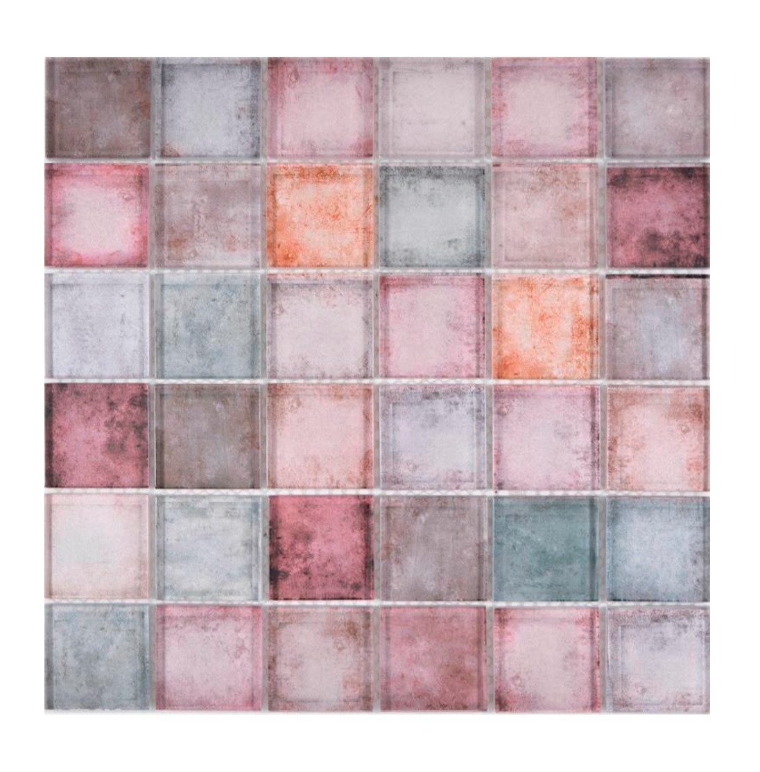 Mosani Mosaikfliesen Glasmosaik Mosaikfliesen rose braun lila Wand