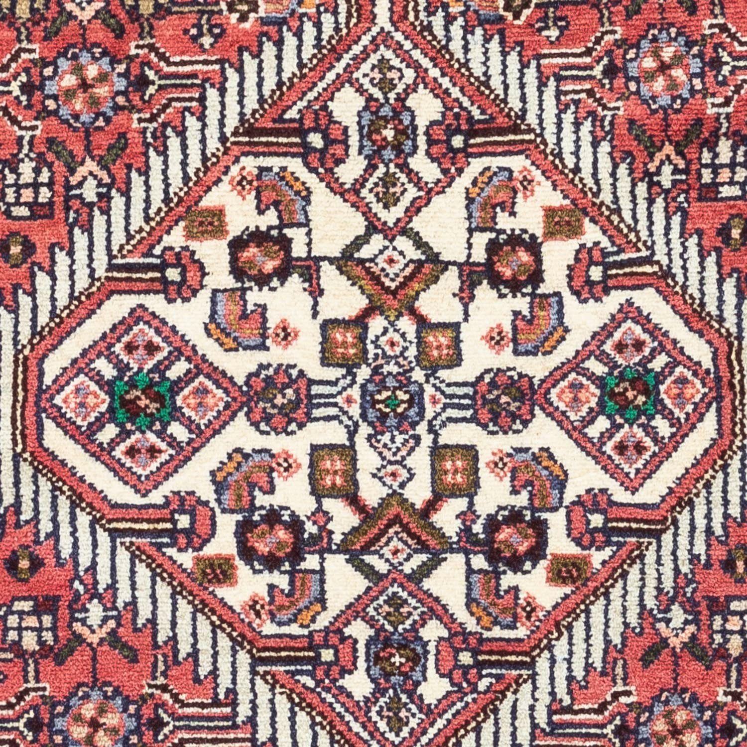 Medaillon cm, Rosso 10 rechteckig, Handgeknüpft 80 x Höhe: Wollteppich Hosseinabad morgenland, mm, 125