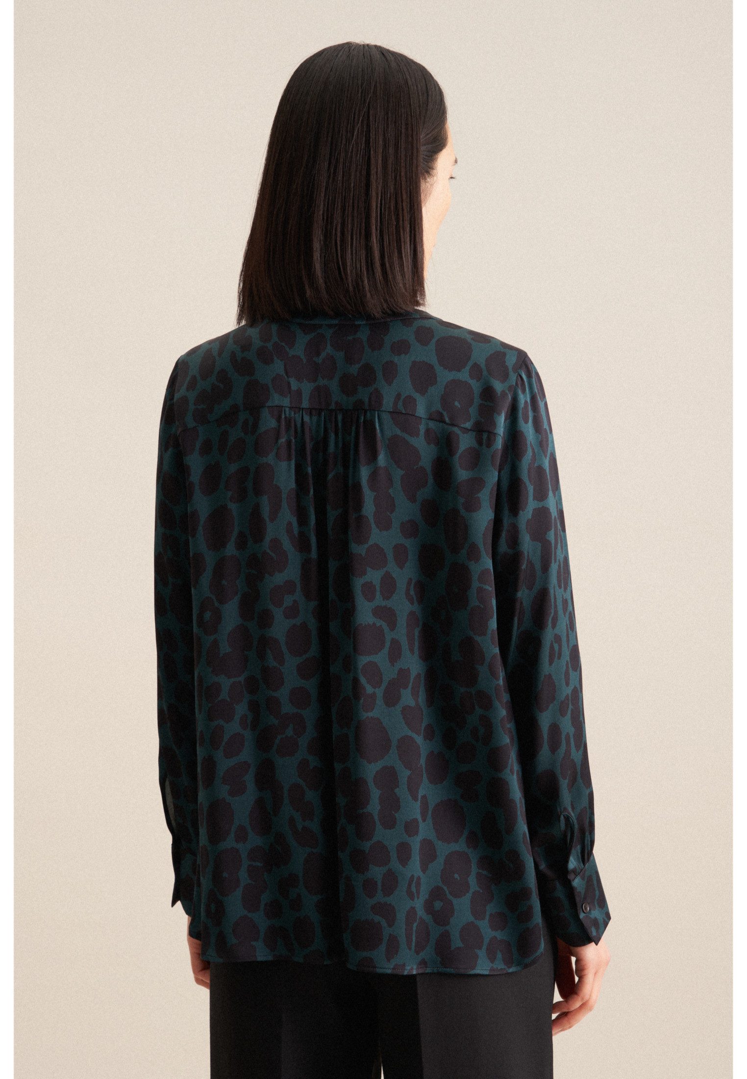 seidensticker Shirtbluse Schwarze Rose Langarm V-Neck günstig online kaufen