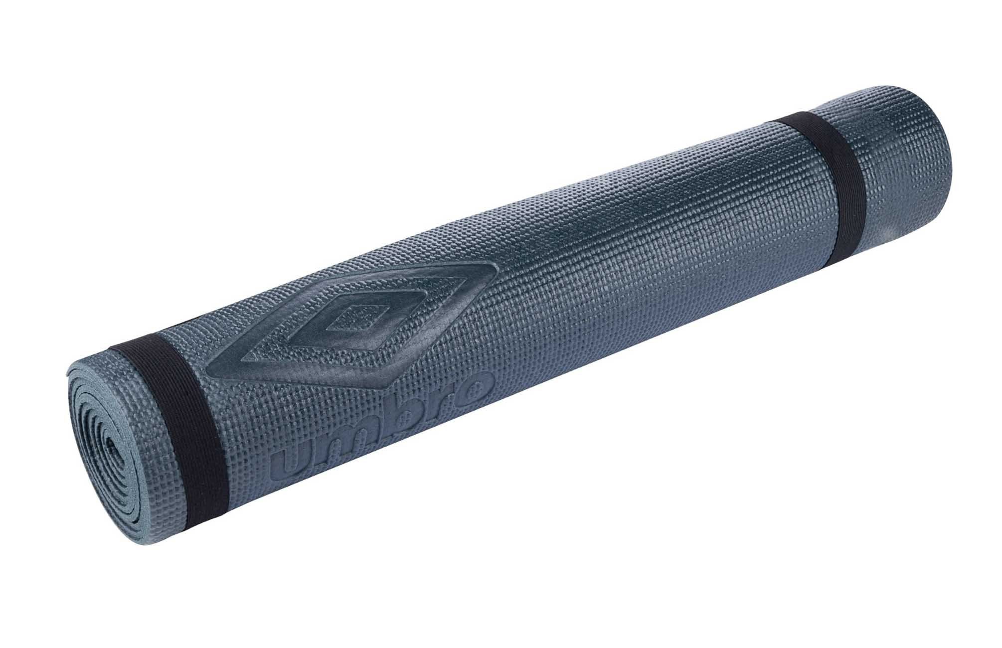 Umbro Yogamatte Yogamatte Fitnessmatte abnehmbarem aufrollbar (Sportmatte Tragegurt), schwarz mit