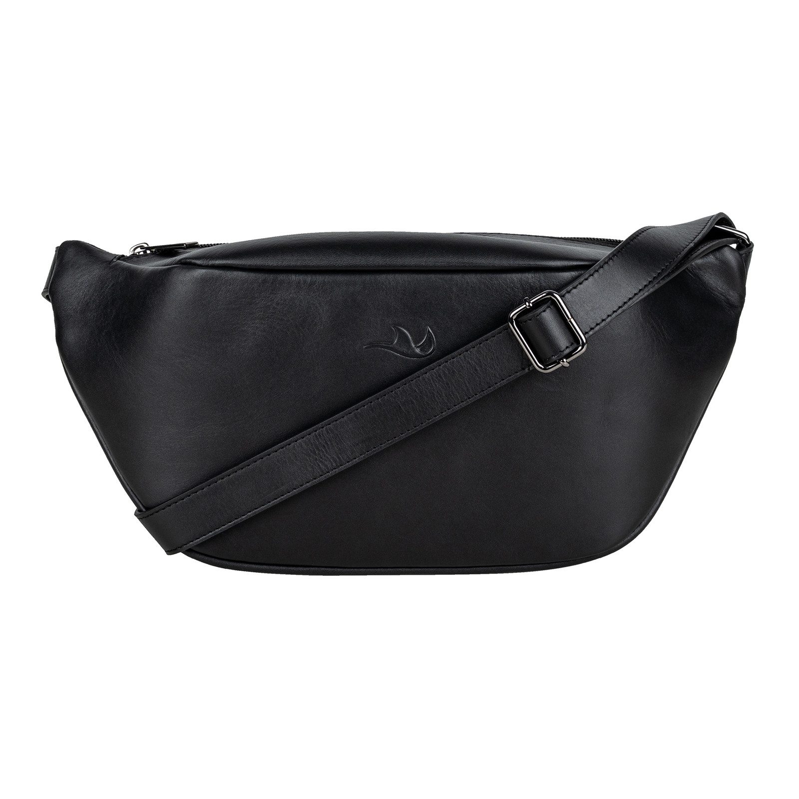 MANTA Bauchtasche Echtleder Belt Bag, stylische Bauchtasche zum Umhängen, Crossbody Bag, Echtes Leder