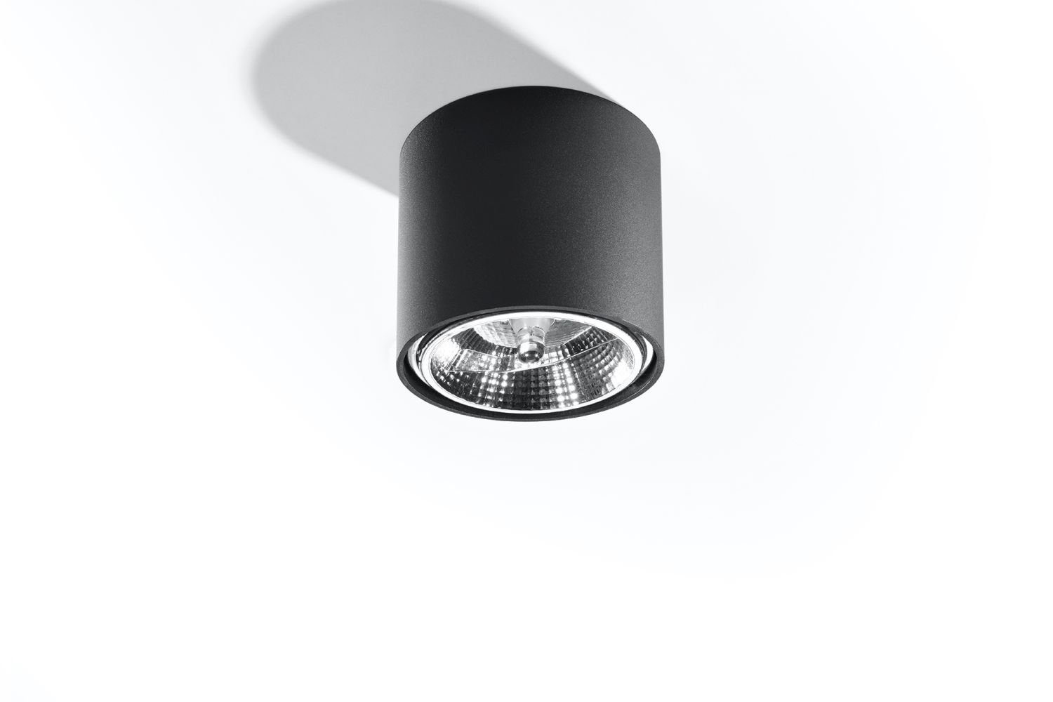 Licht-Erlebnisse Deckenleuchte JASMYNN, ohne Leuchtmittel, Wohnzimmer Deckenspot Ø12cm Flur stilvoll Metall klein Schwarz GU10