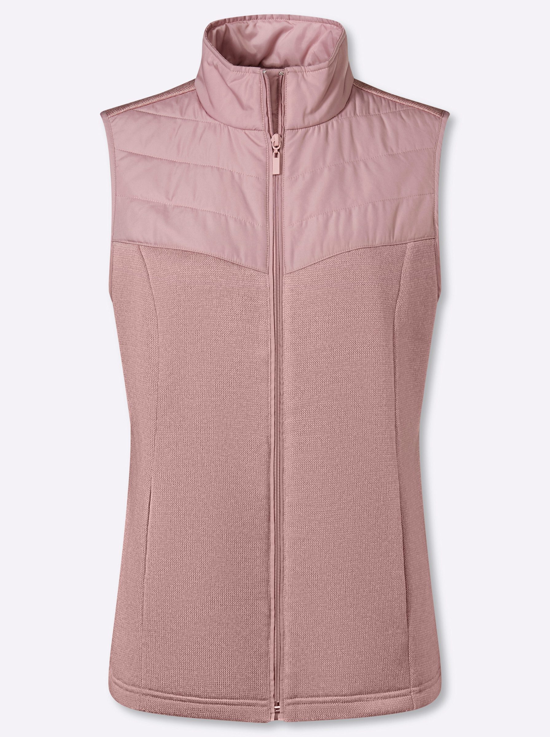Sieh an! Jerseyweste Strickfleece-Weste