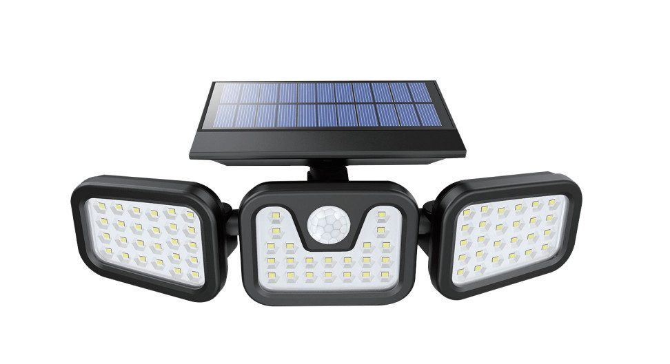 LUXULA LED Solarleuchte LUXULA LED Solar-Wandleuchte 300 lm neutralweiß schwarz, LED fest integriert, Neutralweiß