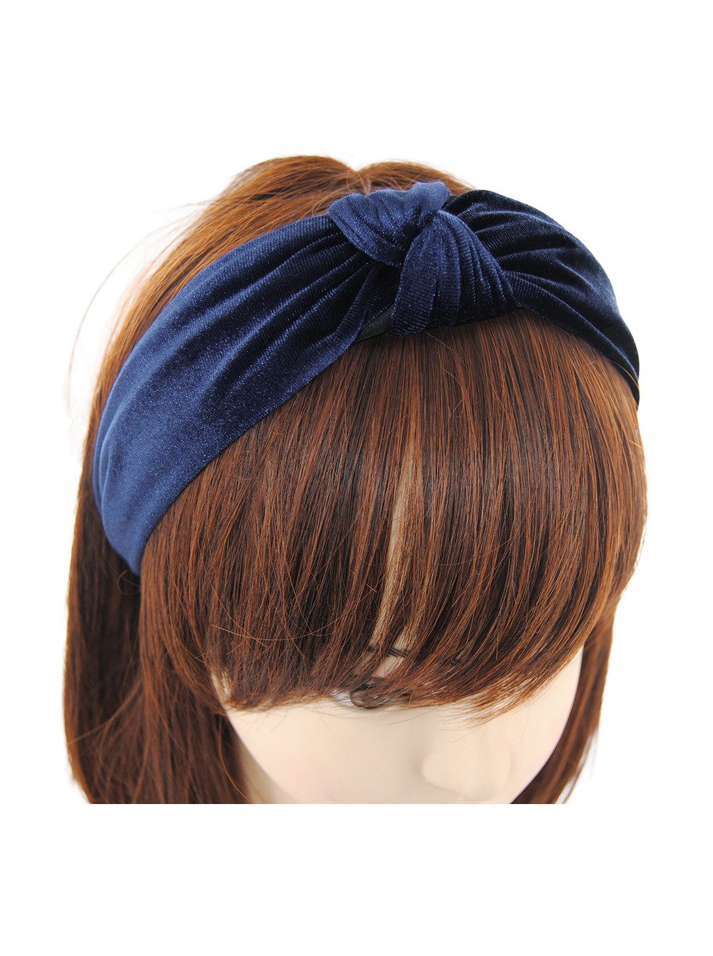 axy Haarreif Breiter Haarreif aus Samt mit Knoten, Vintage Damen Haareifen Haarband