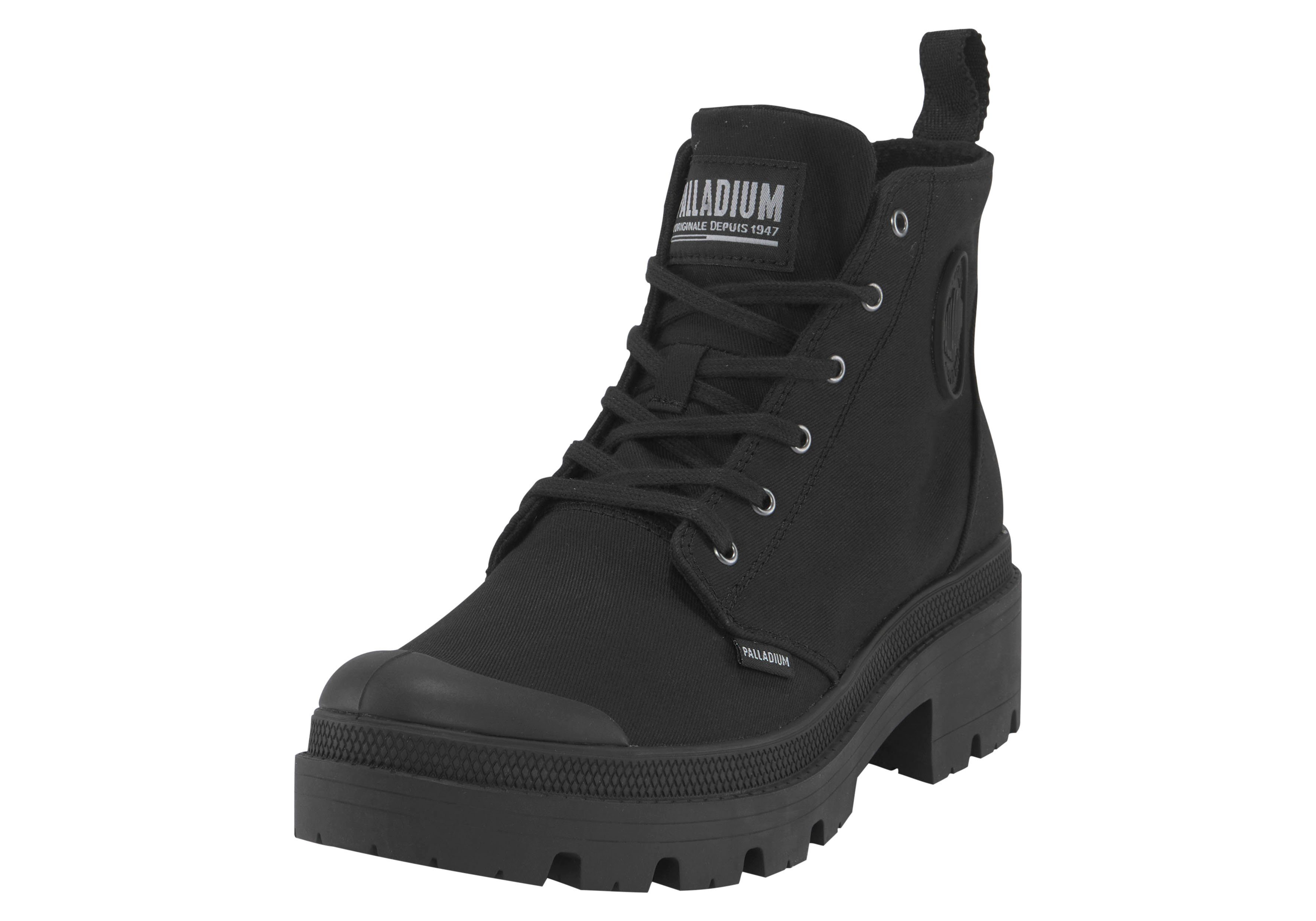 Palladium PALLABASE TWILL schwarz Schnürboots aus Textil