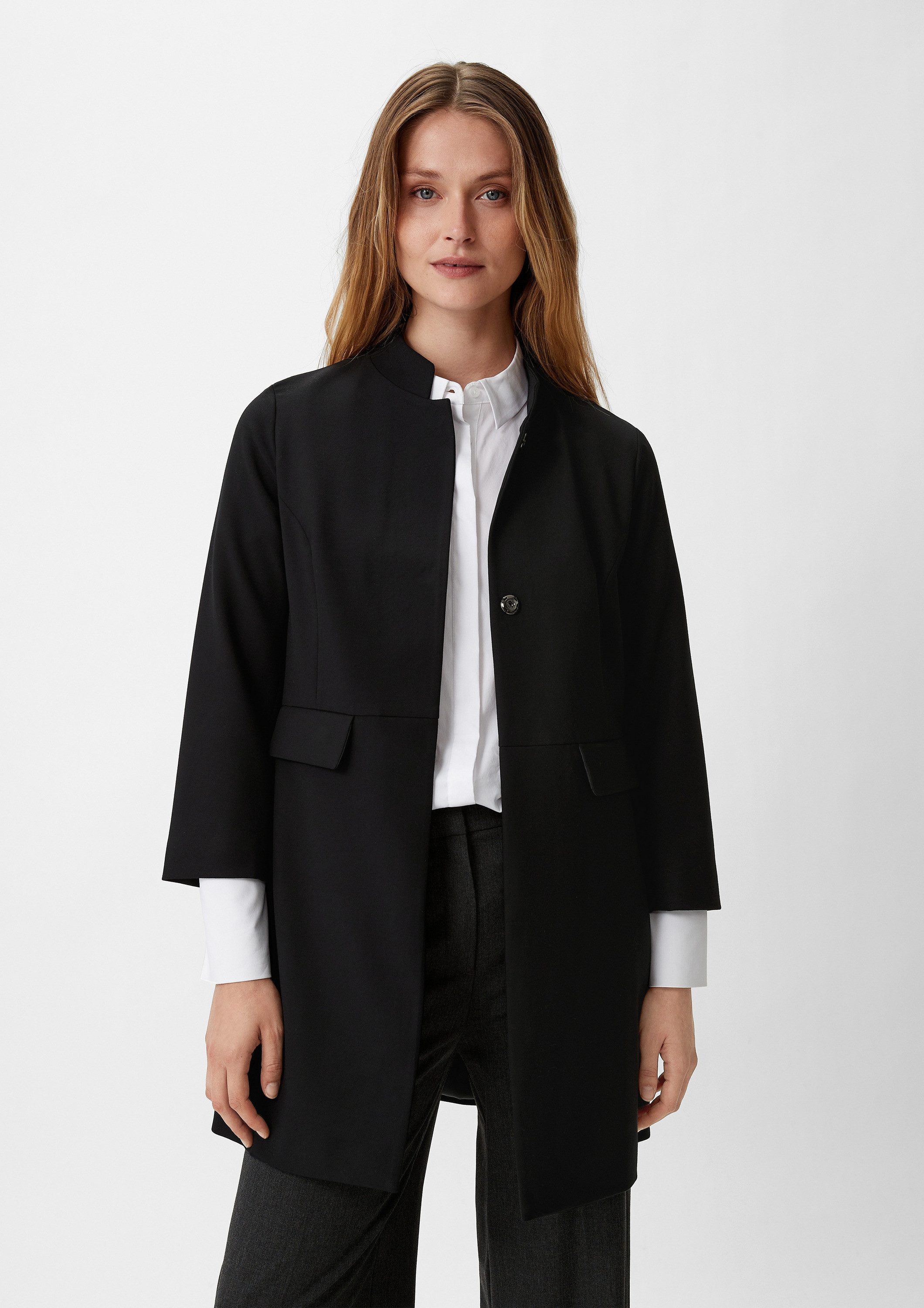 comma Jackenblazer Indoor-Blazer Blazer mit Stehkragen