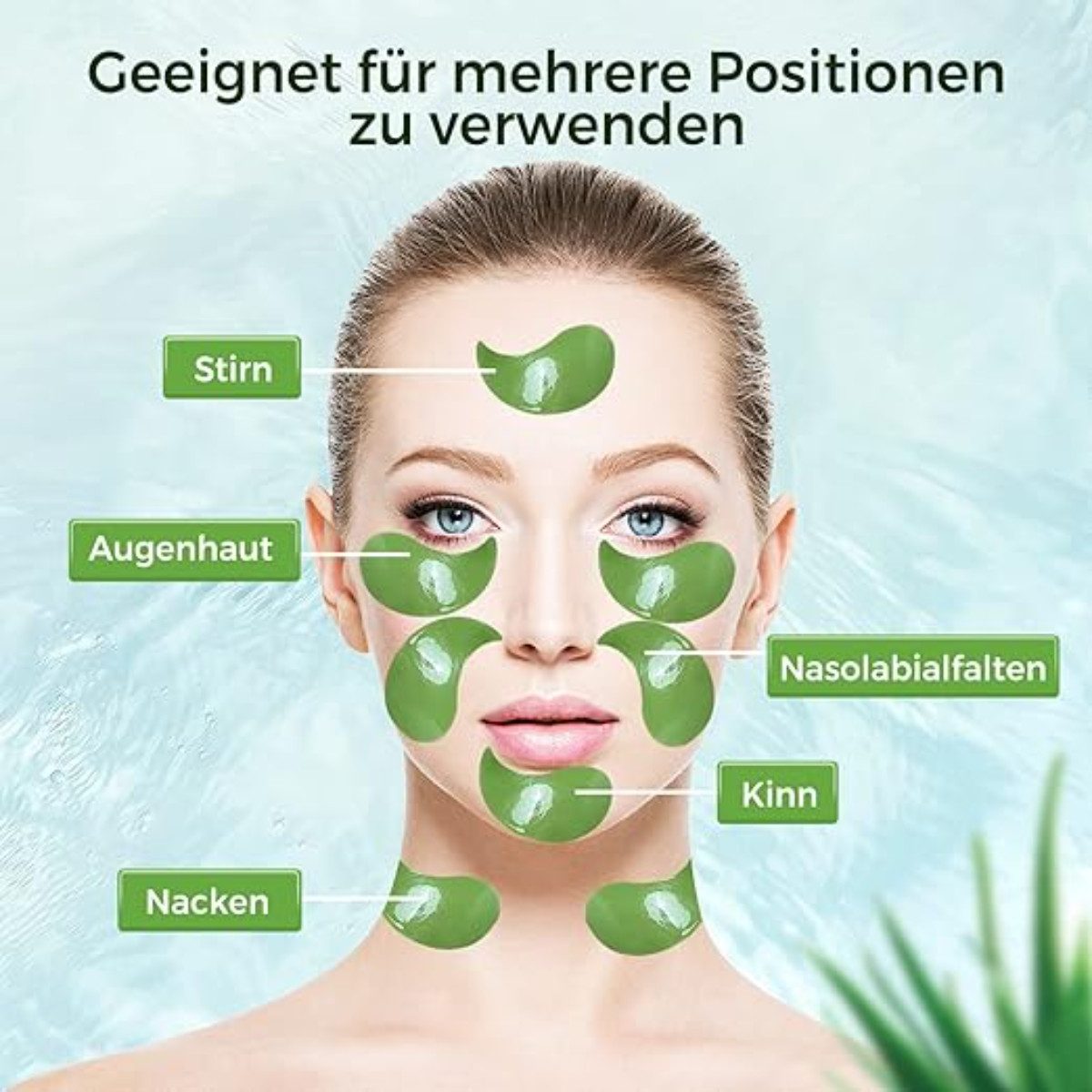 Montegoni Augenpads gegen Augenringe und Schwellungen, Anti Aging, Beruhigende, Augenmaske, 60 Stück Augen Pads, Augenpflege Pads gegen Falten, Augenmaske Anti-Falten Wirkung