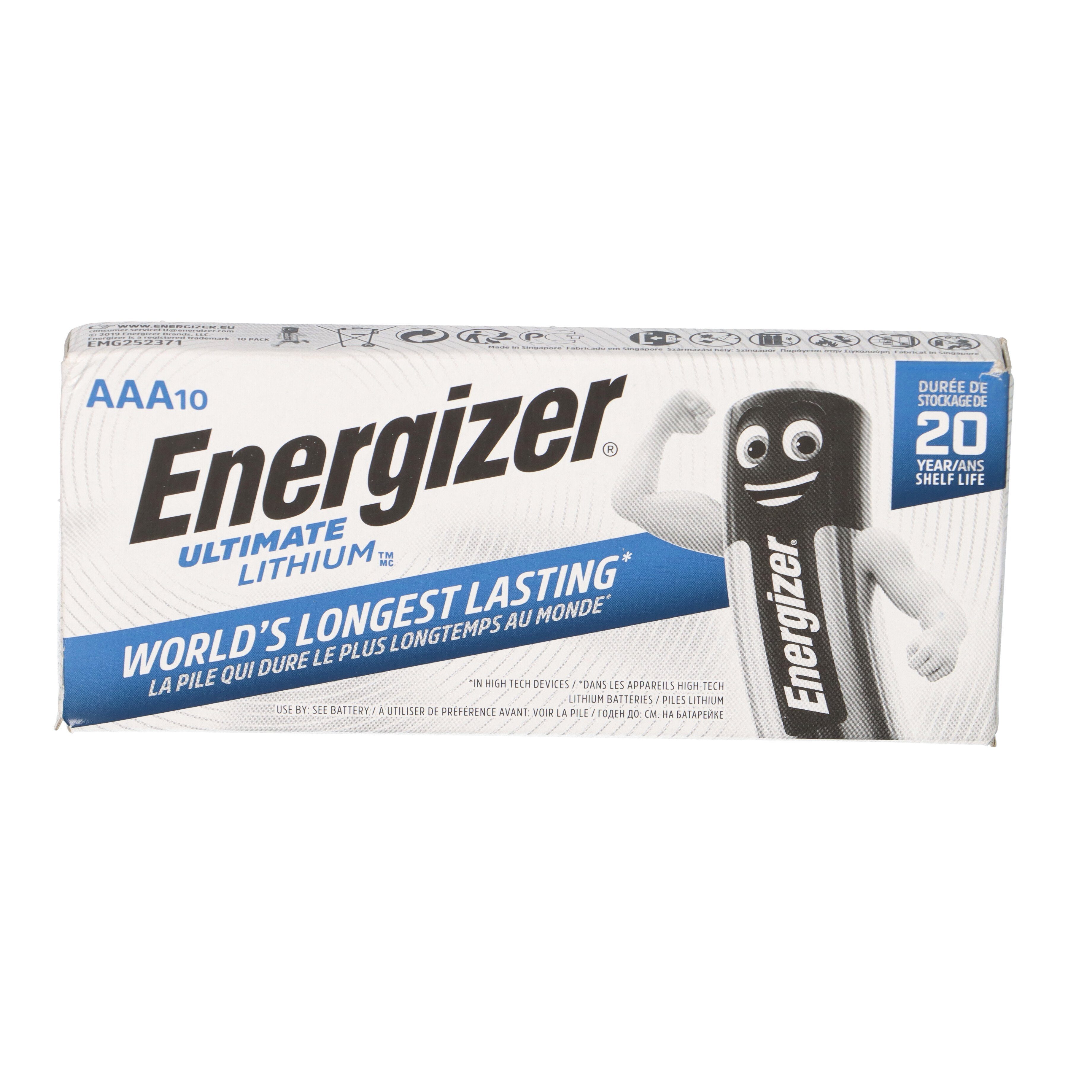 Ultimate AAA 120x Micro Batterie Energizer LR03 Batterie Lithium 1.5V Energizer L92