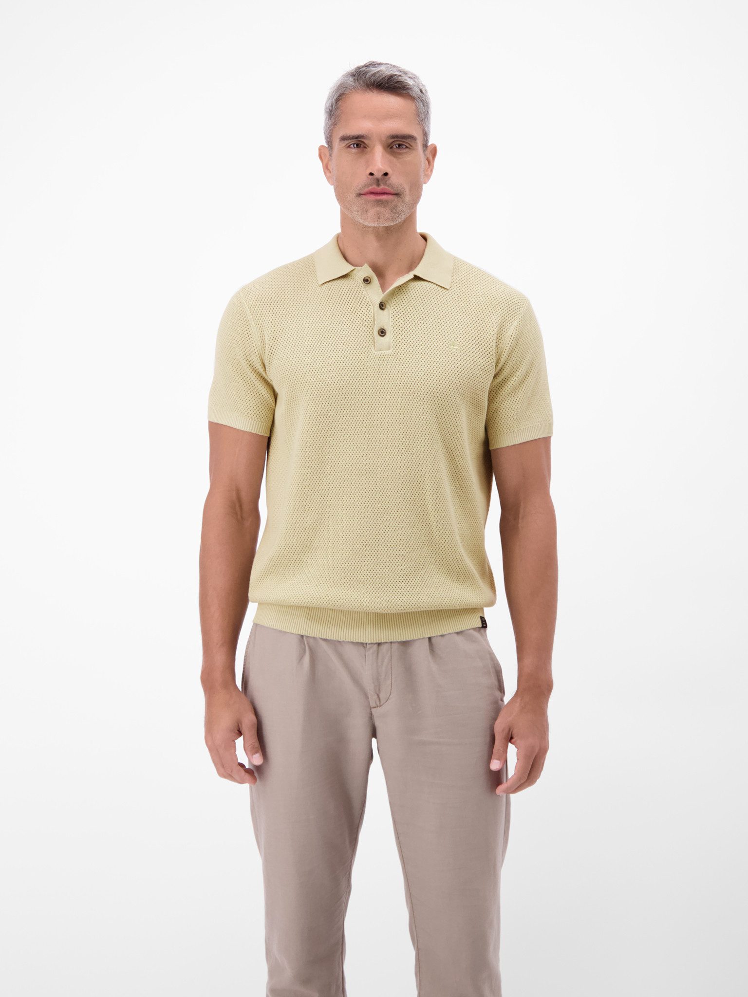 LERROS Poloshirt mit Strick-Struktur