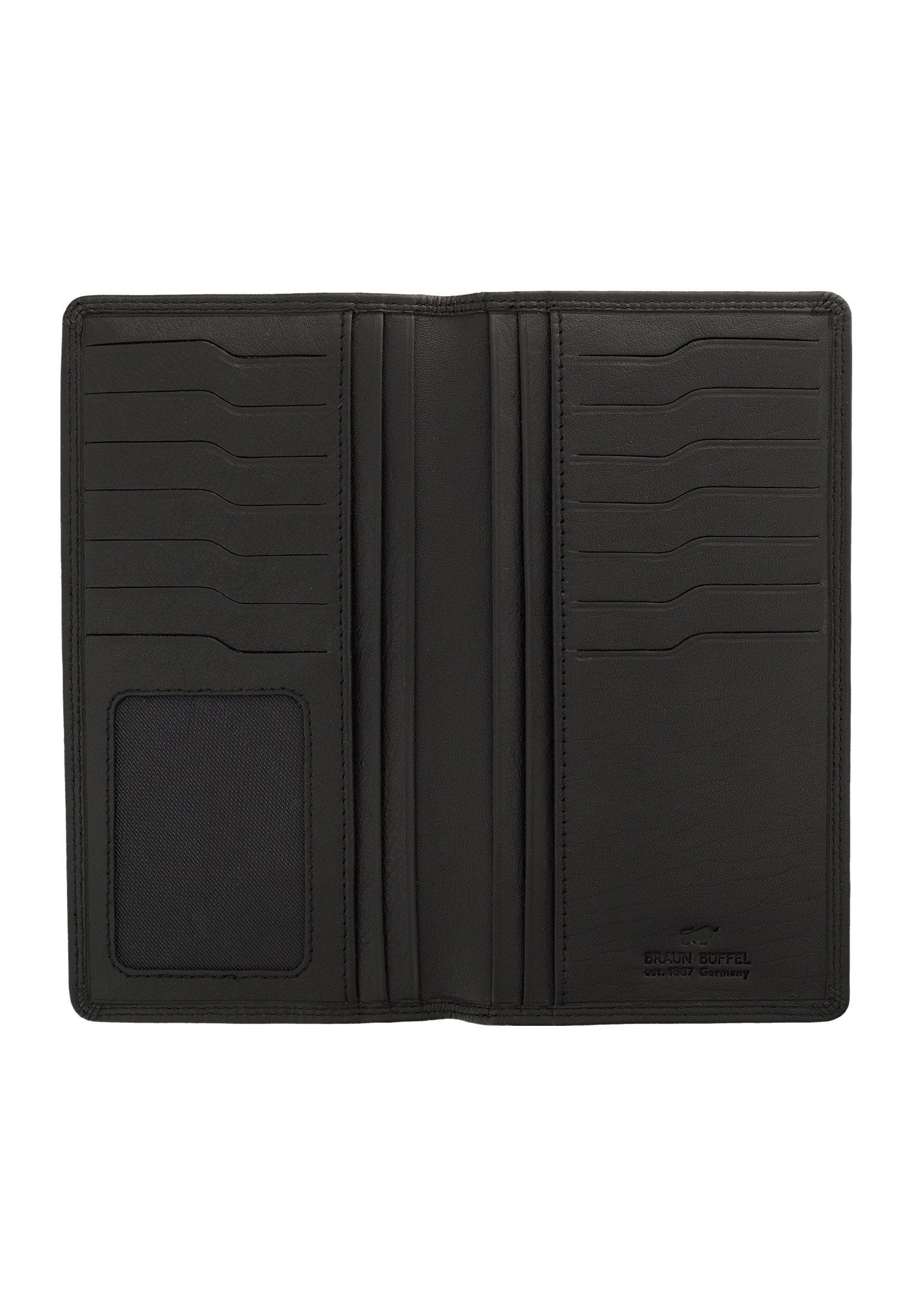 Büffel GOLF 2.0 14CS mit schwarz, Steckfächern Brieftasche großen Braun Brieftasche