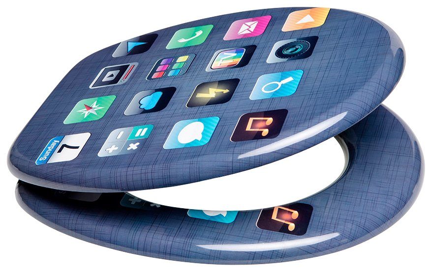 SANILO WC-Sitz »App«, Hochwertige Oberfläche und stabile Scharniere