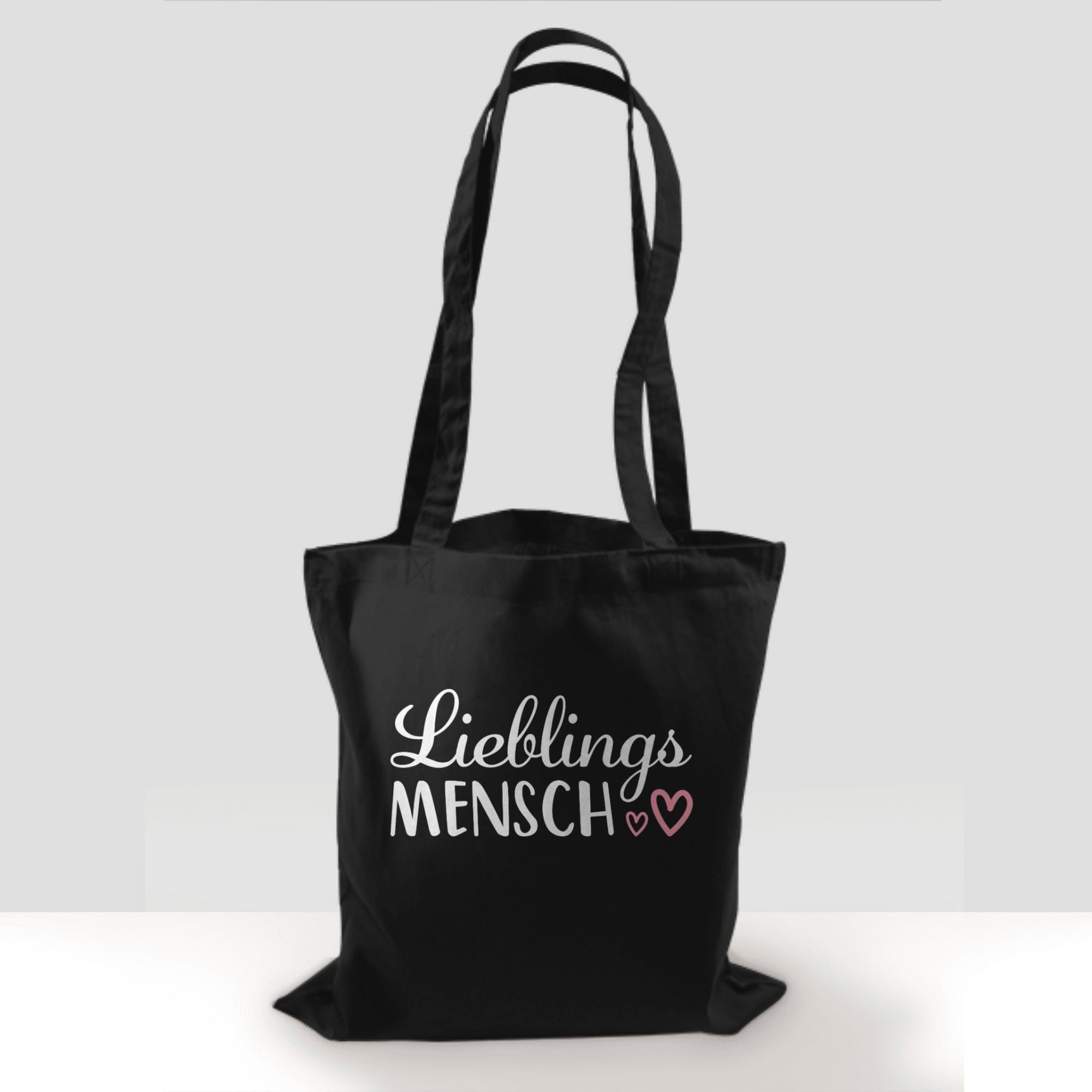 Shirtracer Umhängetasche Lieblingsmensch Schriftzug, Valentinstag Partner Liebe