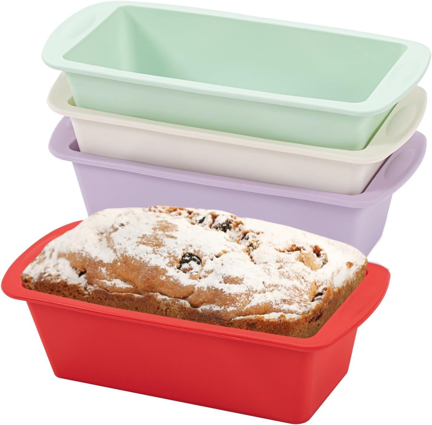 FELIXLEO Muffinform 4St Silikon Backform Klein 20x9,5x5,5cm Rechteckig Kasten Toast., (1-tlg)