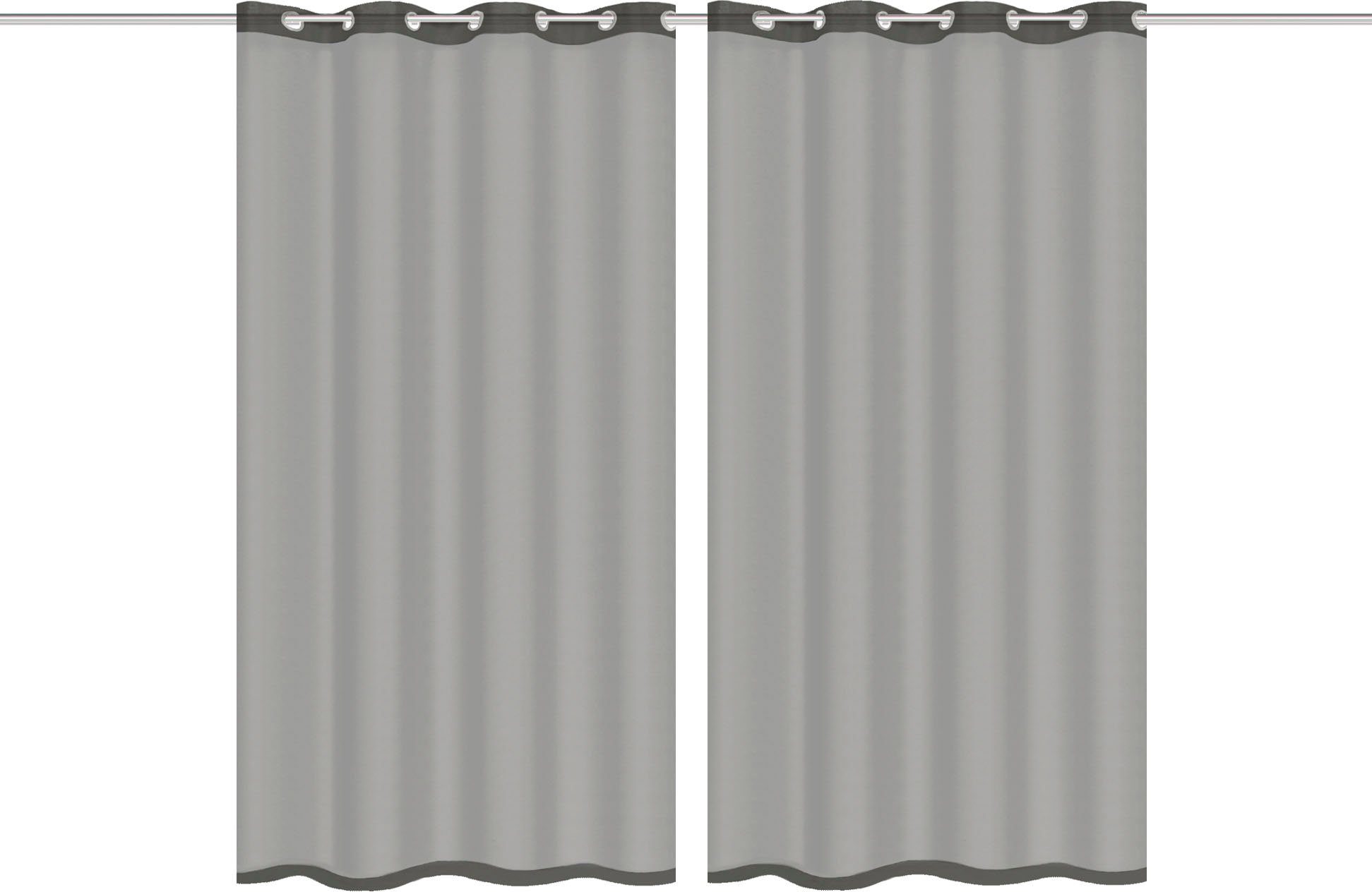 Gardine DOLLY, transparent, Ösen (2 Voile, St), WOHNIDEEN, HOME transparent grau