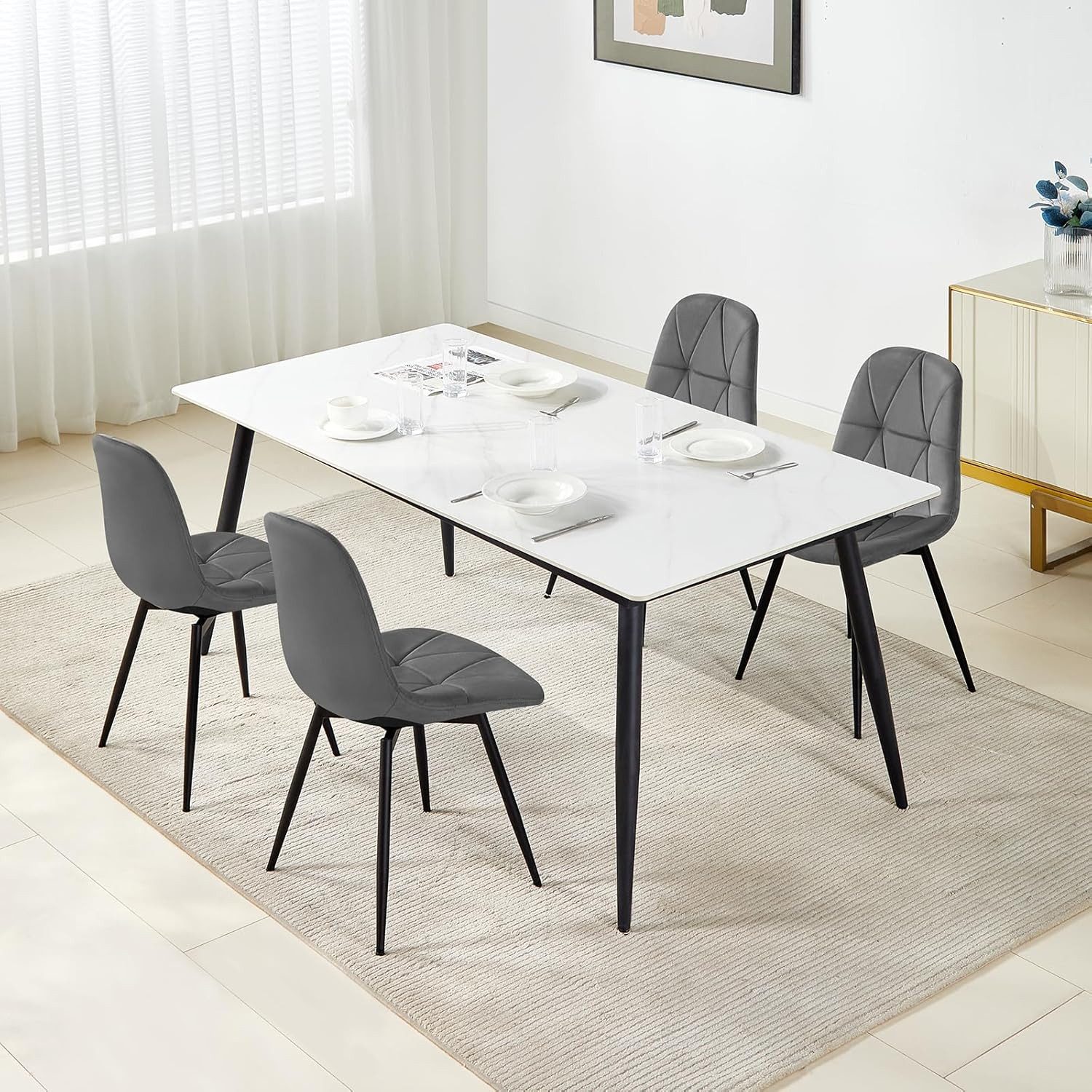 EUGAD Esszimmerstuhl (4 St), 4er Set, günstig online kaufen