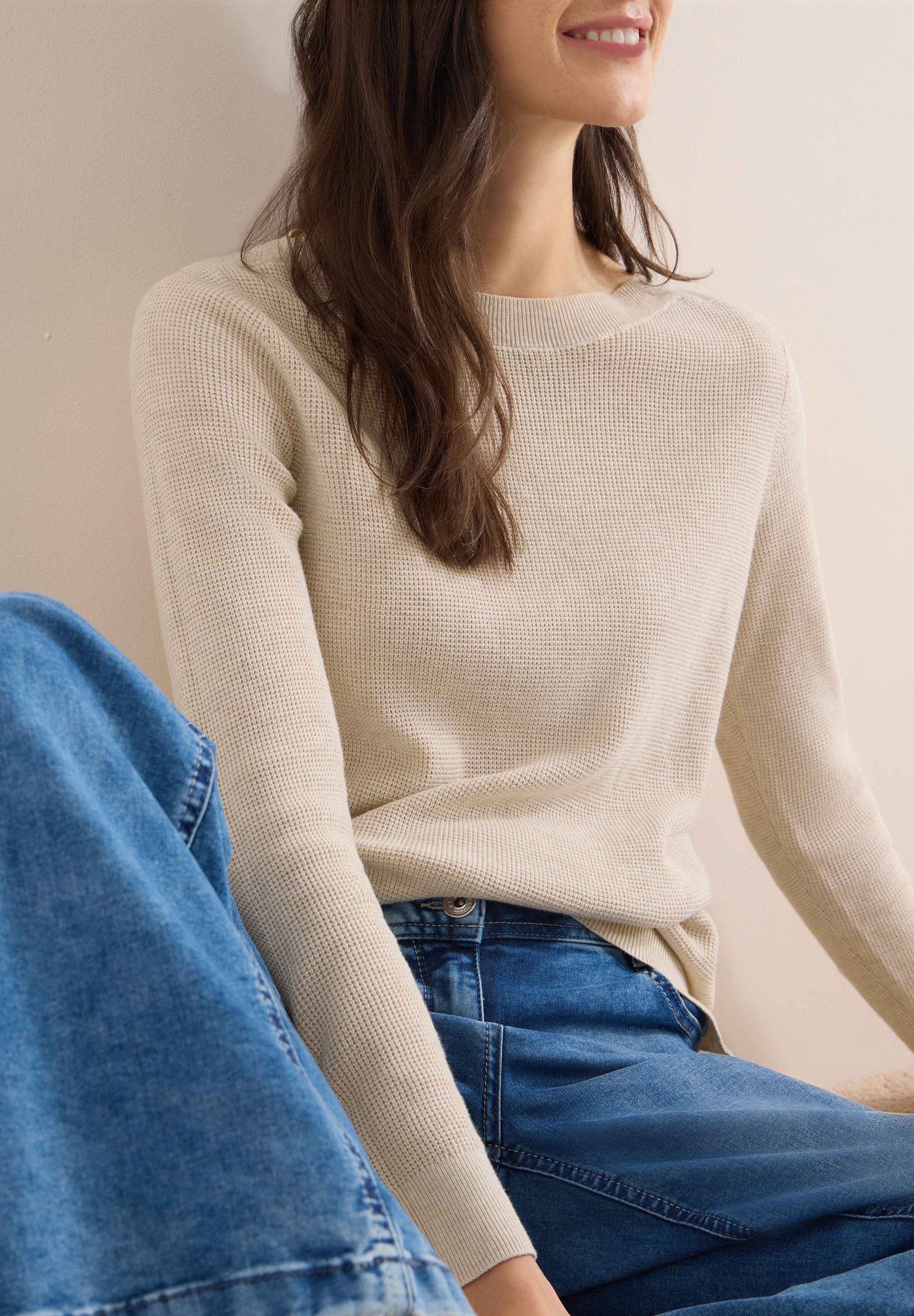 CECIL Strickpullover mit U-Boot-Ausschnitt