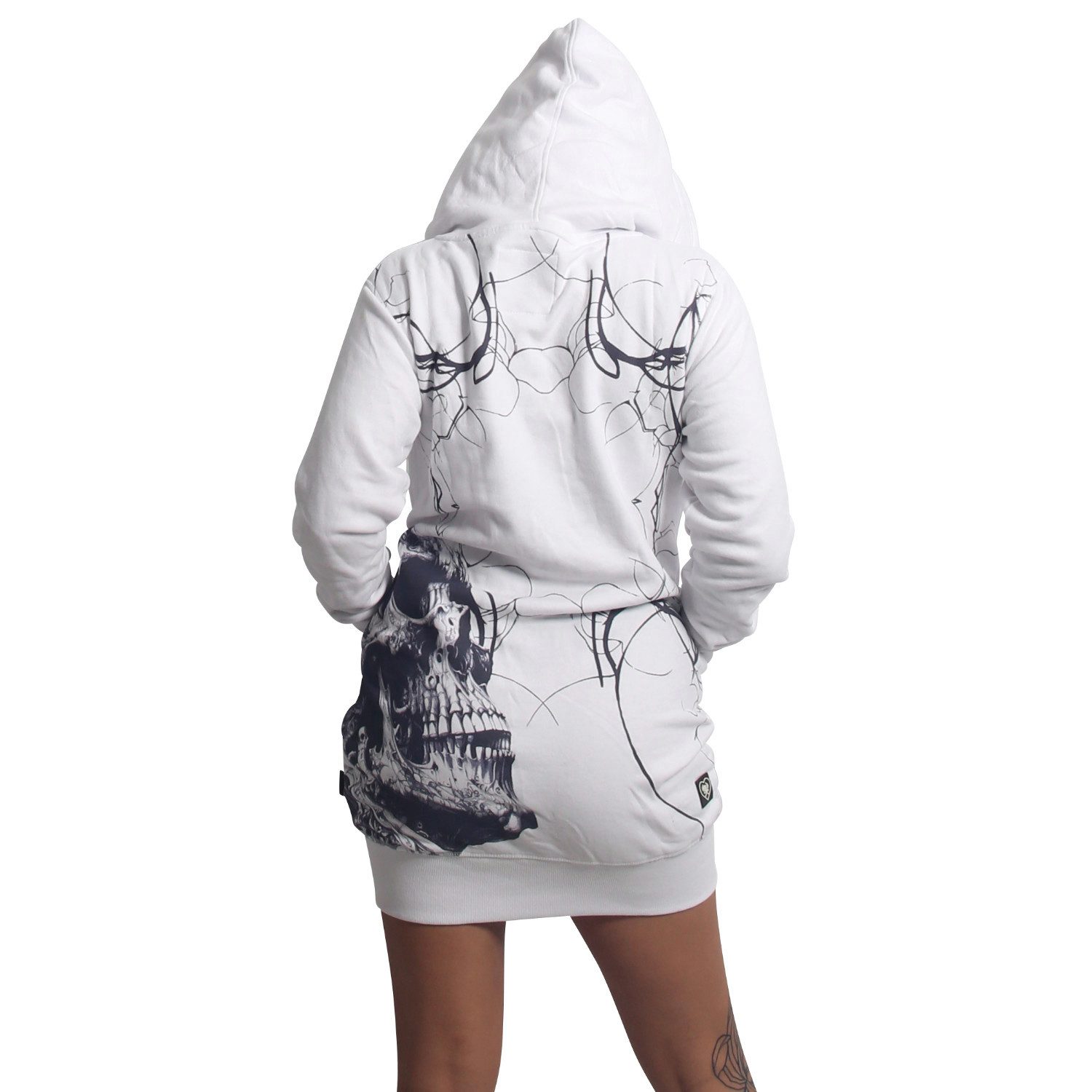 YAKUZA Kapuzensweatjacke Pareidolia mit lässigen, langen Schnitt