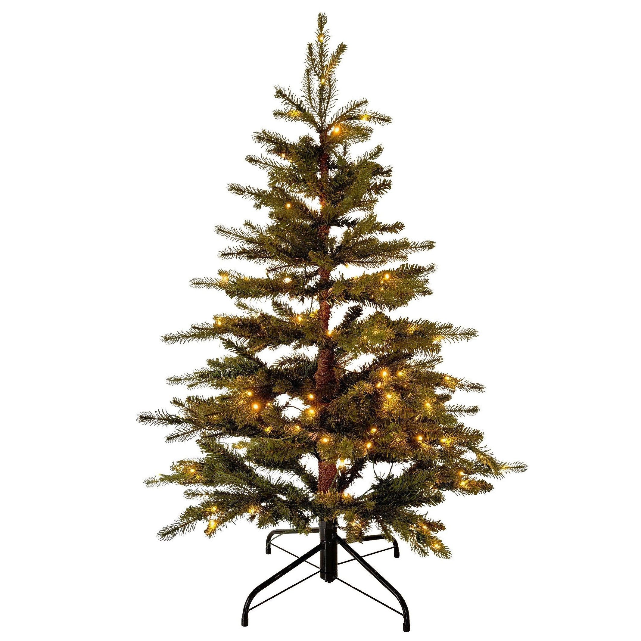 Online-Fuchs Künstlicher Weihnachtsbaum mit Beleuchtung für außen, Outdoor geeignet - Weihnachtsdeko, Spritzguss Nadeln, 120, 150, 180 und 210 cm, 9 verschiedene Leuchtfunktion - Warmweiß oder Farbwechsel