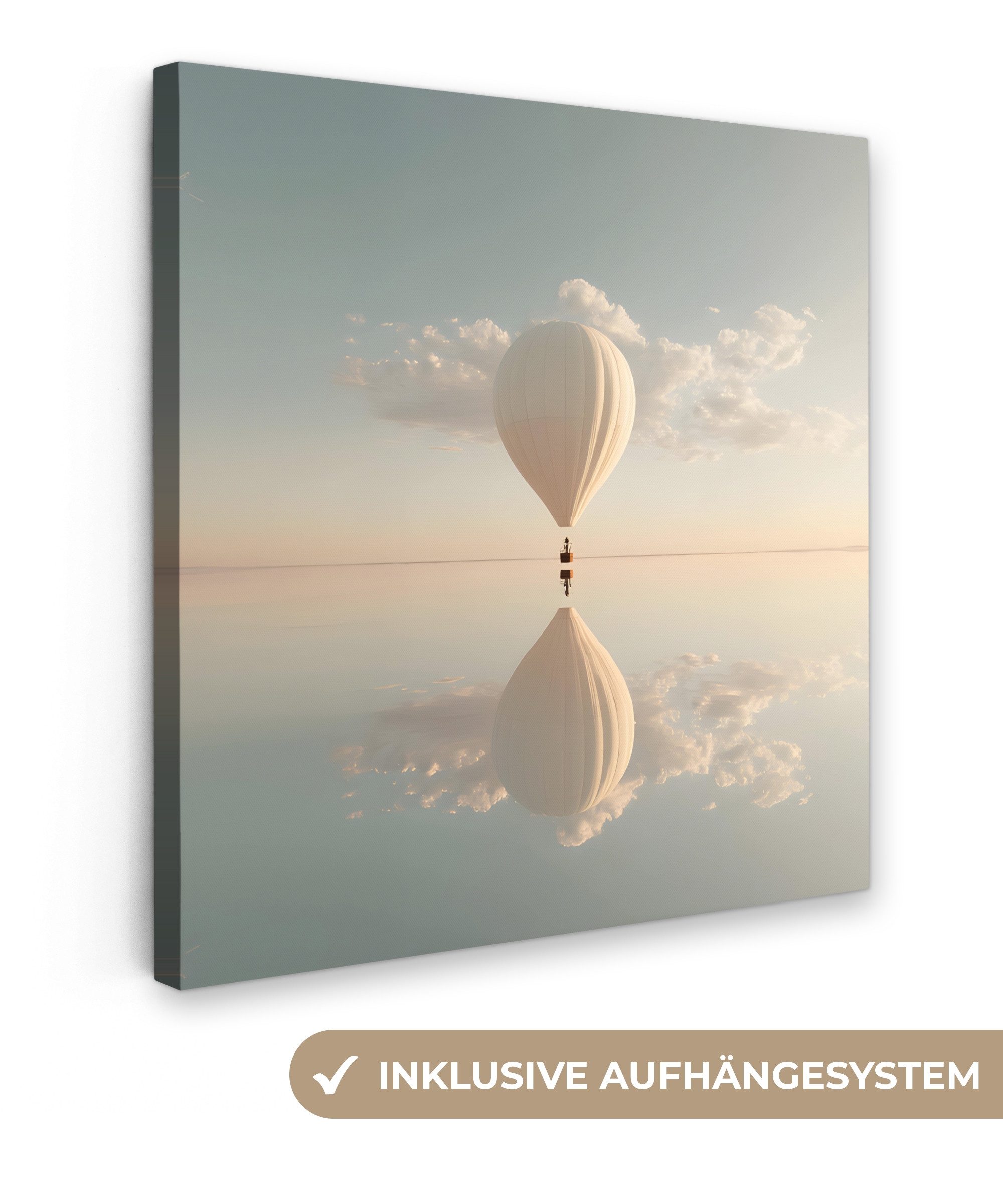 OneMillionCanvasses® Leinwandbild Heißluftballon - Wolken - günstig online kaufen