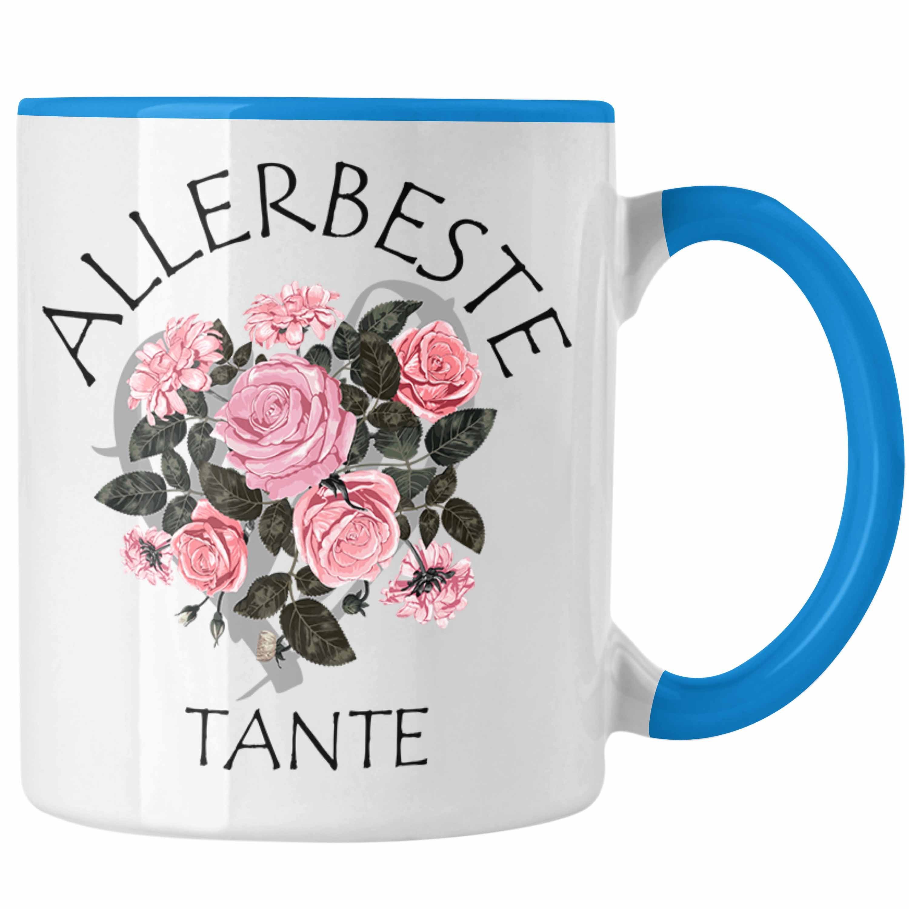 Trendation Tasse Trendation - Beste Tante Tasse Geschenk Kaffeetasse für Beste Tante der Welt Geschenkidee Geburtstag Blau