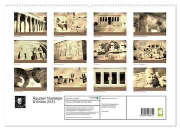 CALVENDO Wandkalender Ägypten Nostalgie & Antike 2023 (Premium, hochwertiger DIN A2 Wandkalender 2023, Kunstdruck in Hochglanz)