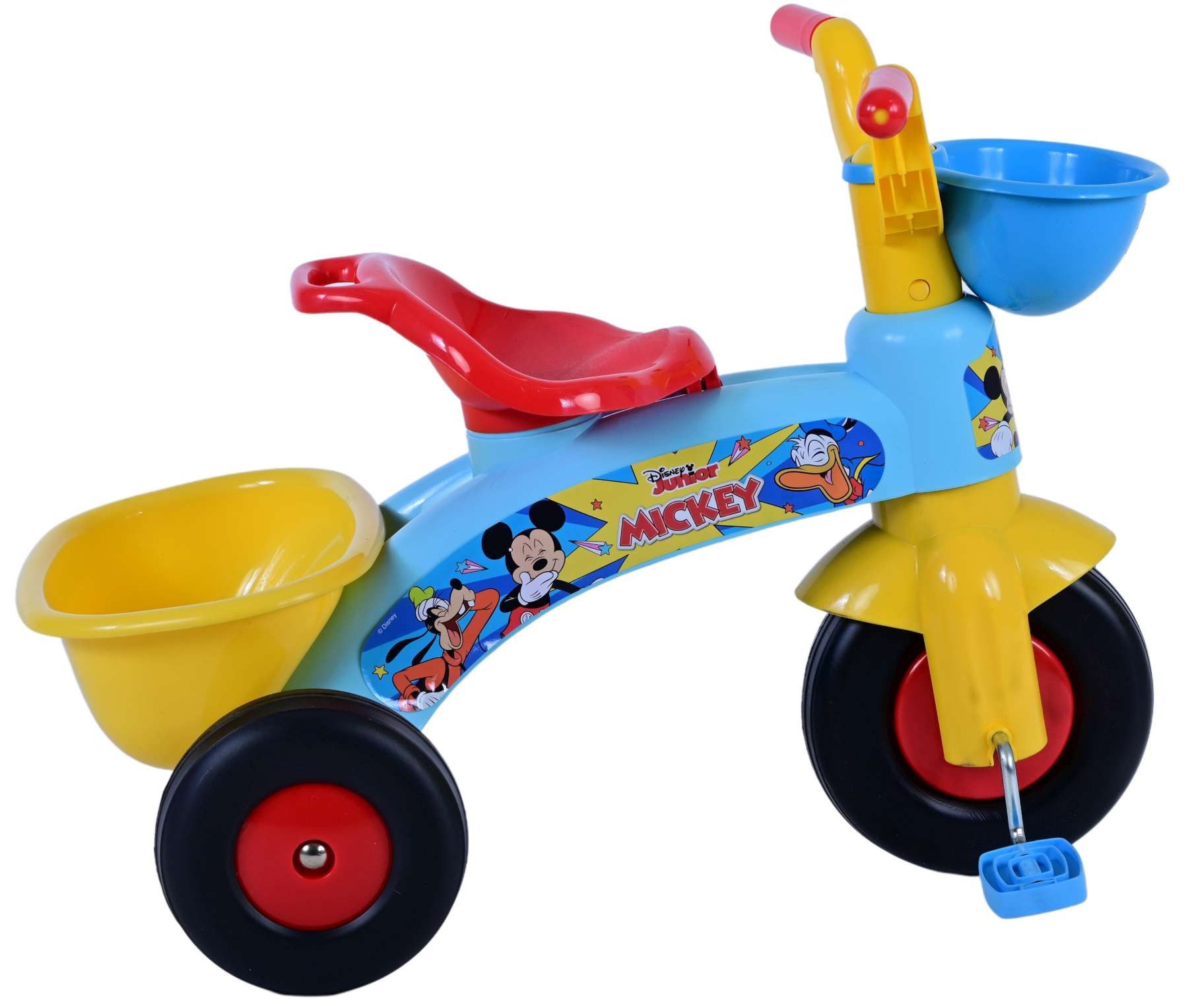 Volare Kinderfahrrad Dreirad Disney Mickey Fahrrad für Jungen Kinderrad in Rot